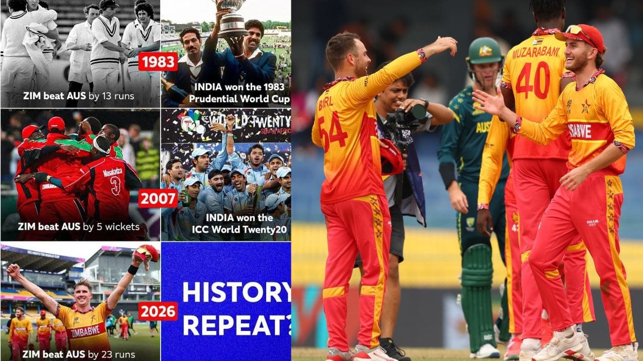 ચાહકોનો દાવો છે કે ICC ટુર્નામેન્ટમાં જ્યારે પણ ઝિમ્બાબ્વે ઓસ્ટ્રેલિયાને હરાવે છે, ત્યારે ભારત વર્લ્ડ કપ જીતે છે. આ દાવા પાછળ ભૂતકાળના બે મોટા કિસ્સાઓ છે, જે ભારતીય ક્રિકેટ ઇતિહાસમાં સુવર્ણ અક્ષરે લખાયેલા છે.