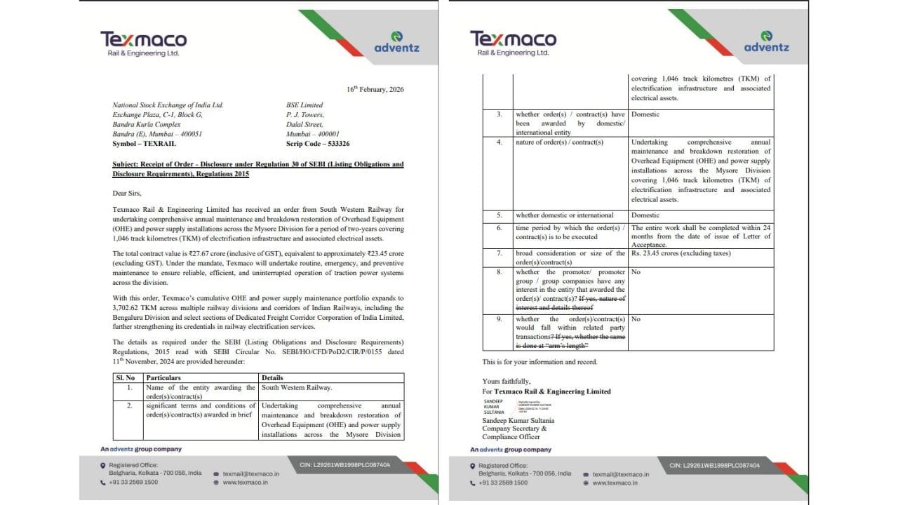 આ પ્રોજેક્ટ હેઠળ લગભગ 1,046 ટ્રેક કિલોમીટર સુધીની ઇલેક્ટ્રિફિકેશન સુવિધાઓ આવરી લેવાશે. ટેકનિકલ ટીમ દ્વારા આધુનિક સાધનો અને પ્રશિક્ષિત સ્ટાફની મદદથી કામગીરી હાથ ધરાશે. ઝડપી પ્રતિસાદ અને ગુણવત્તાયુક્ત સેવા દ્વારા સિસ્ટમની વિશ્વસનીયતા વધારવાનો પ્રયાસ કરવામાં આવશે.