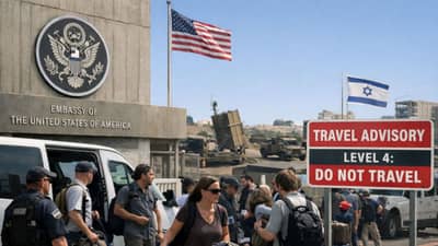 Breaking News : દેશ છોડી દો... ઇઝરાયલમાં અમેરિકી દૂતાવાસ સ્ટાફને દેશ છોડવાની મંજૂરી, ઈરાન સાથે વધતા તણાવ વચ્ચે US થી આવ્યો મેઇલ