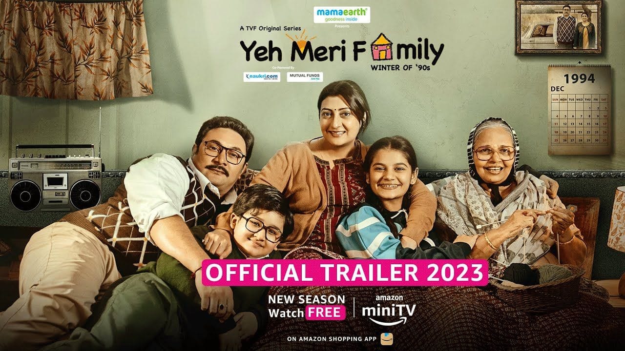 Yeh Meri Family (Netflix): 90ના દાયકાની બેકગ્રાઉન્ડ પર આધારિત આ સિરિઝ જયપુરના 12 વર્ષના હર્ષુ ગુપ્તાની આસપાસ ફરે છે. પરિવાર, ભાઈ-બહેનની નોકઝોક, સ્કૂલ લાઇફ અને નિર્દોષ બાળપણની મજેદાર ક્ષણો આ શોનું મુખ્ય આકર્ષણ છે. કોમેડી અને ઇમોશનલ ટચ સાથે આ સિરિઝ બાળકો તેમજ માતા-પિતાને પણ ગમે તેવી છે.

