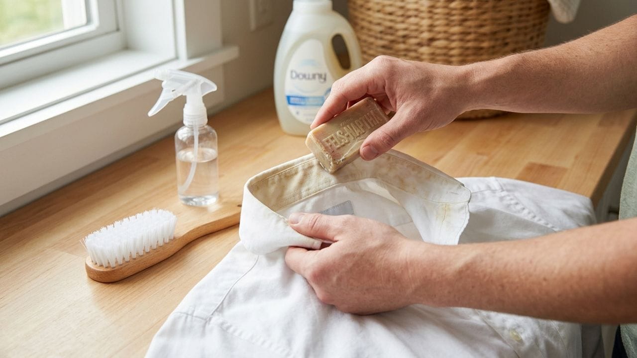 જિદ્દી ડાઘ દૂર કરવા માટે: શર્ટના કોલર કે કફ પર જામેલા મેલને દૂર કરવા સાબુના નાના ટુકડાને સીધા ડાઘવાળી જગ્યા પર ઘસો. 10 મિનિટ સુધી રહેવા દીધા બાદ બ્રશ મારવાથી ડાઘ સંપૂર્ણપણે ગાયબ થઈ જશે.