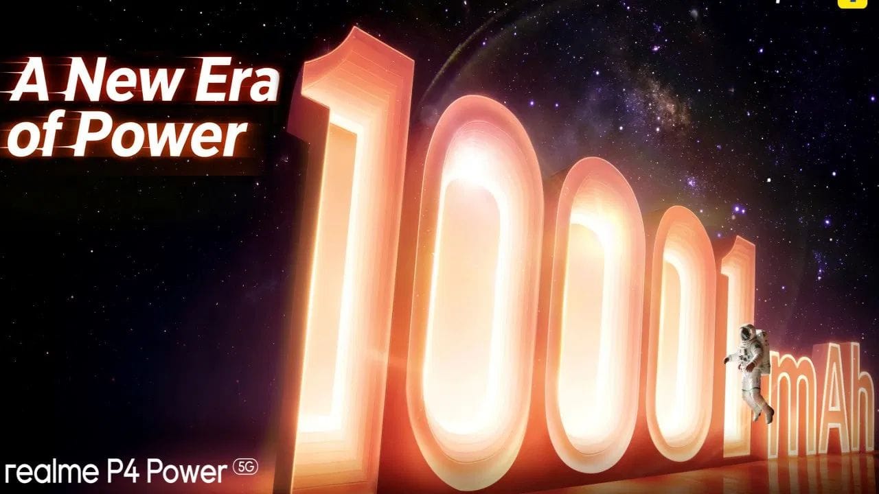 Realme P4 Power 5G Price in India:  ભારતમાં Realme P4 Power 5G ની કિંમત ₹27,999 (8GB/128GB) થી શરૂ થાય છે. આ ફોનની સૌથી નોંધપાત્ર ખાસિયત તેની બેટરી છે, જે 10001 mAh બેટરીથી ભરેલી છે. તેમાં MediaTek Dimensity 7400 Ultra પ્રોસેસર અને 50-મેગાપિક્સલનો ડ્યુઅલ કેમેરા પણ છે. (ફોટો: Realme)