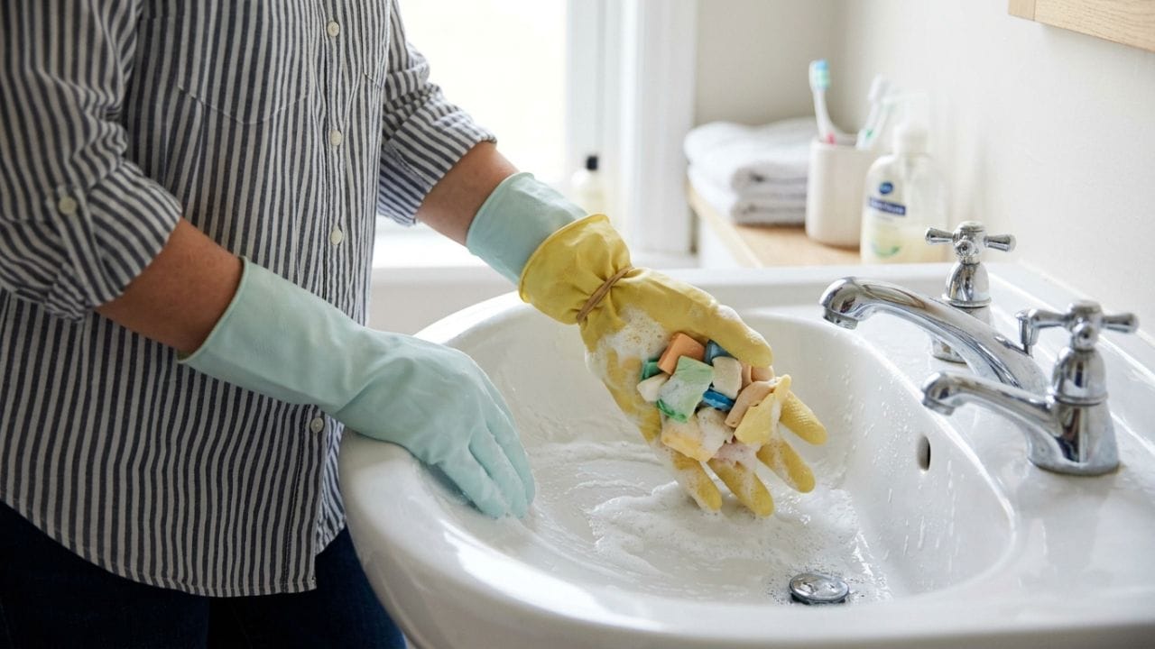 વોશ બેસિનની ચમક વધારવા માટે: જો સાબુના ટુકડા પકડી ન શકાય તેટલા નાના હોય, તો તેને એક જૂના મોજામાં ભરીને ગાંઠ મારી દો. બેસિન સાફ કરતી વખતે આ મોજાને ભીનું કરીને ઘસવાથી પુષ્કળ ફીણ વળશે અને સફાઈ પણ એકદમ ચોખ્ખી થશે.