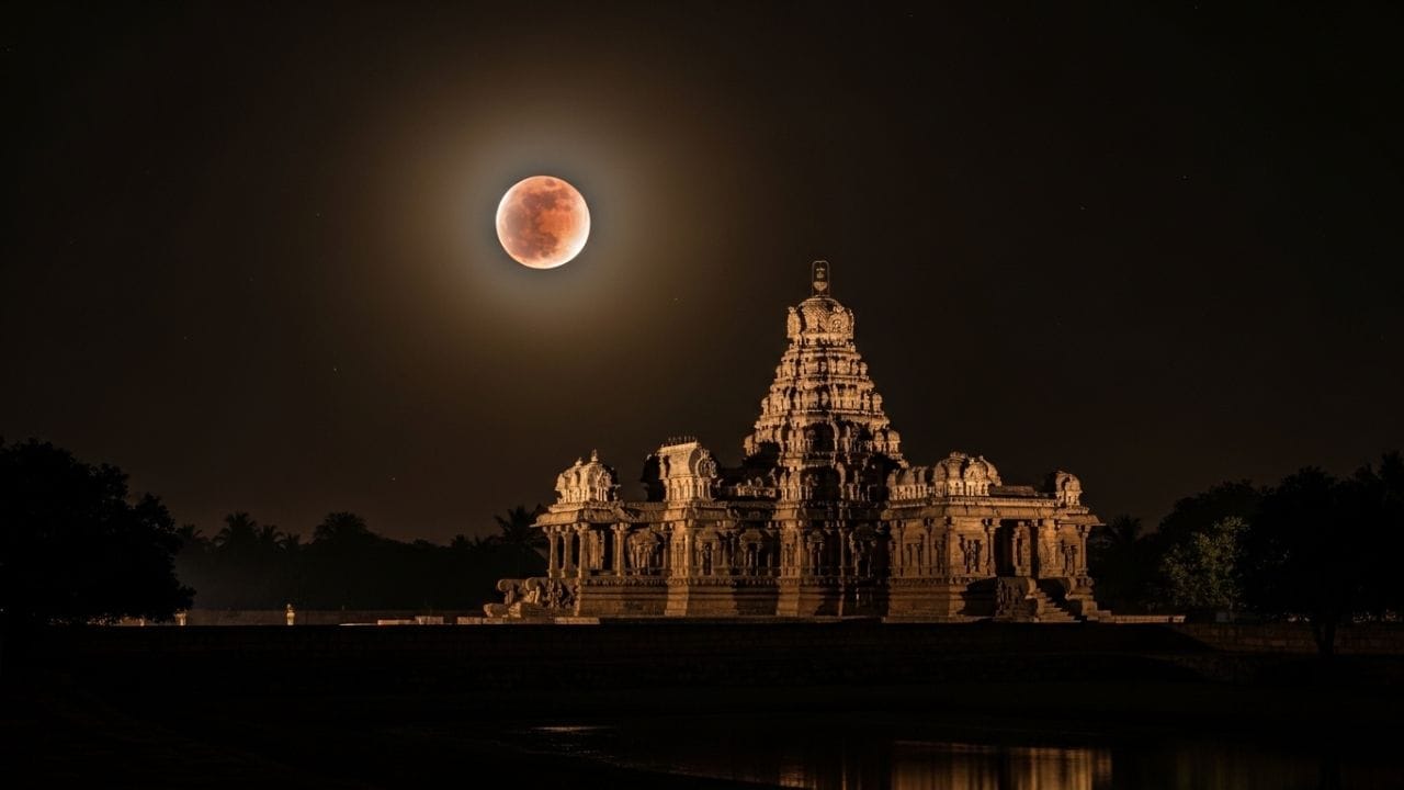 રામલલાના ભવ્ય મંદિરમાં પણ આજે આરતીનો શંખ સંભળાતો નથી. અયોધ્યાની ગલીઓમાં સન્નાટો છે કારણ કે સૂતક કાળે આખા દેશને જકડી લીધો છે. પણ ખંડવાની આ ધરતી પર ગ્રહણની કાળી છાયા પણ જાણે રસ્તો બદલી નાખે છે. અહીં દર્શન ચાલુ છે, હવન ચાલુ છે અને શ્રદ્ધાનો પ્રવાહ પણ અવિરત છે.