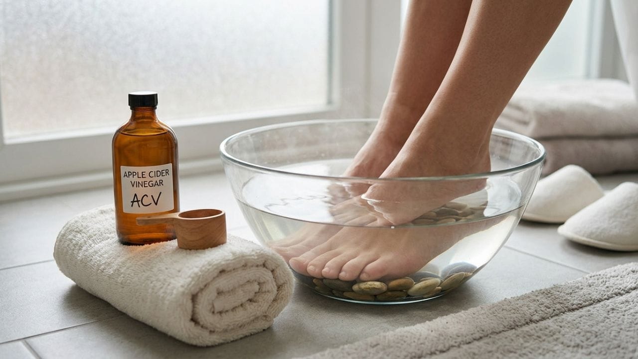 ખરબચડી ત્વચા અને એડીઓ માટે રામબાણ: પગના તળિયે જામી ગયેલી સખત ચામડી (Callus) અને ફાટેલી એડીઓ માટે વિનેગર બેસ્ટ છે. તે સખત ત્વચાને નરમ પાડે છે, જેથી તમે સરળતાથી ડેડ સ્કિન દૂર કરી શકો છો. આ પ્રક્રિયાથી પગની ચામડી મુલાયમ બને છે અને પગ હેલ્ધી દેખાય છે. નિયમિત સંભાળ રાખવાથી પગની સુંદરતામાં પણ વધારો થાય છે.