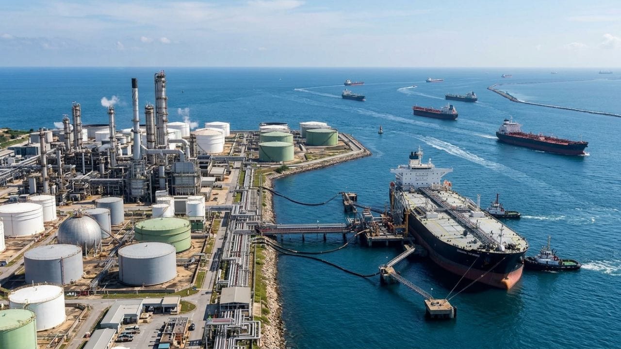 ઈરાન પર પ્રતિબંધો હોવાને કારણે મોટાભાગના દેશો ઈરાન પાસેથી સીધું તેલ ખરીદતા નથી. જો કે, ઈરાન તેલને મોટા ટેન્કર જહાજોમાં ભરીને સમુદ્રમાં મોકલી દે છે, જ્યાંથી આ તેલ આંતરરાષ્ટ્રીય જળસીમામાં પહોંચી જાય છે. બીજું કે, જે પણ ખરીદદાર કે દેશ તેલ લેવા માંગતા હોય તેઓ આ ટેન્કરો દ્વારા તેલ ખરીદે છે, જેના માટે 'શેડો ફ્લીટ' નો ઉપયોગ કરવામાં આવે છે. અમેરિકાએ હવે આ જહાજો (જેમાં ઈરાની તેલ ભરેલું છે અને આંતરરાષ્ટ્રીય જળસીમામાં ઊભા છે) પાસેથી તેલ ખરીદવાની મંજૂરી આપી દીધી છે. ટૂંકમાં, હવે ભારત જેવા દેશો કોઈપણ ચિંતા વગર 'શિપ ટુ શિપ ટ્રાન્સફર' દ્વારા આ તેલ મેળવી શકશે. (AI Generated)