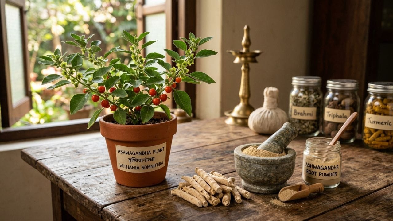 અશ્વગંધા: તણાવનો કાયમી ઉકેલ (Stress Buster): ડોક્ટરે અશ્વગંધાને 'વરદાન' ગણાવ્યું છે. જો તમે ઓફિસ કે કામના ટેન્શનમાં રહેતા હોવ તો આ જાણવું જરૂરી છે: (01) સ્ટ્રેસ રિલીફ: તેને 'એડેપ્ટોજન' કહેવાય છે, જે શરીરને માનસિક તણાવ સામે લડવાની તાકાત આપે છે. (02) ઘેરી ઊંઘ: જેમને રાત્રે પડખા ફેરવવાની આદત છે, તેમના માટે અશ્વગંધા રામબાણ ઈલાજ છે. (03) મસલ્સ રિકવરી: જિમ જતા લોકો માટે આ મસલ્સને મજબૂત કરવાનું કુદરતી સાધન છે.