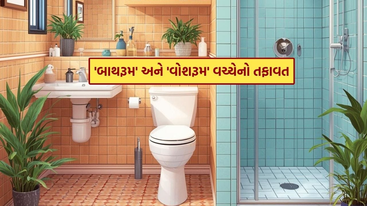 ઘણા લોકો “બાથરૂમ” અને “વોશરૂમ” શબ્દો વચ્ચેનો તફાવત સમજવામાં મૂંઝવણ અનુભવે છે. ખાસ કરીને જ્યારે આપણે શોપિંગ મોલ, રેસ્ટોરન્ટ, જીમ અથવા હોટલમાં જઈએ છીએ ત્યારે બહાર લગાવેલા સાઇનબોર્ડ પર લખેલા આ શબ્દો આપણને વિચારવામાં મૂકી દે છે. સામાન્ય રીતે “WC”, “Bathroom” અને “Washroom” જેવા શબ્દો જોવા મળે છે. “WC” (Water Closet)નો અર્થ તો લોકો સહેલાઈથી સમજી જાય છે, પરંતુ “બાથરૂમ” અને “વોશરૂમ” વચ્ચેનો તફાવત ઘણા લોકોને સ્પષ્ટ નથી હોતો.