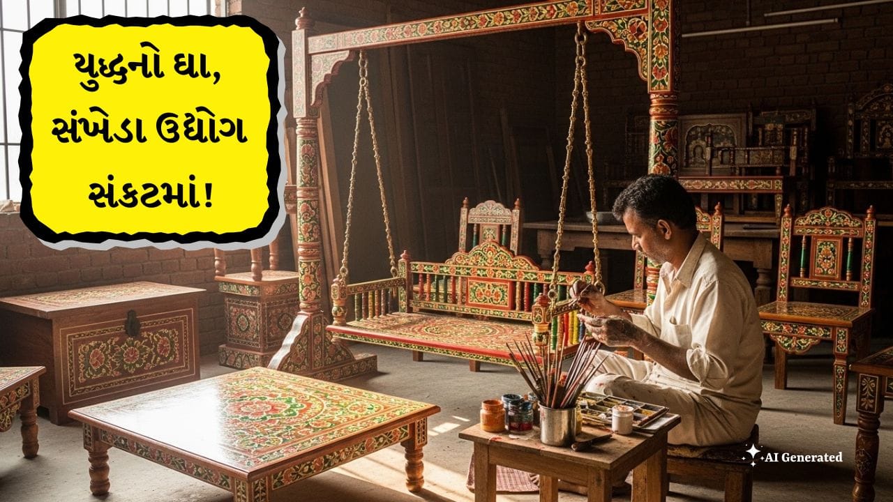 Iran Israel War Breaking News : The famous furniture industry of Sankheda is in trouble due to the impact of war and rising prices. Iran Israel War Breaking News : The famous furniture industry of Sankheda is in trouble due to the impact of war and rising prices.