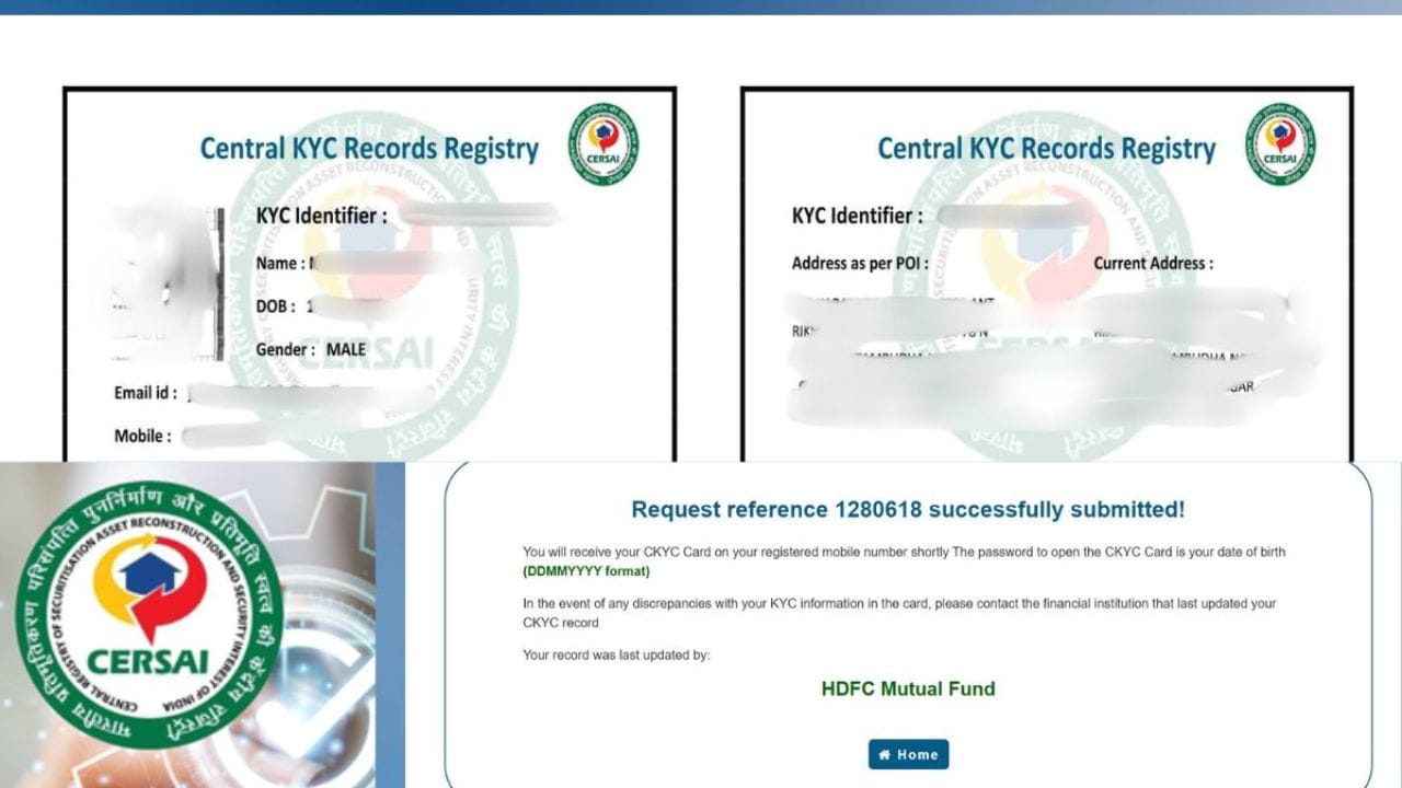 CKYC નંબરની ઉપયોગિતા શું છે?: CKYC તમારી નાણાકીય ઓળખને ડિજિટાઇઝ કરે છે. CKYC નંબર જનરેટ કરીને તમે ફક્ત તમારો CKYC નંબર આપીને નવું બેંક ખાતું ખોલી શકો છો; અલગથી કોઈ વધારાના દસ્તાવેજો સબમિટ કરવાની જરૂર નથી.તમે આ નંબરનો ઉપયોગ કરીને શેરબજાર અથવા મ્યુચ્યુઅલ ફંડમાં રોકાણ શરૂ કરી શકો છો, જેનાથી અલગ KYC ચકાસણી પ્રક્રિયામાંથી પસાર થવાની જરૂરિયાત દૂર થાય છે. ડીમેટ ખાતું ખોલતી વખતે, તમારા CKYC નંબરનો ઉપયોગ કરીને તમારી ઓળખ તરત જ ચકાસી શકાય છે. આ સિવાય જીવન, આરોગ્ય અથવા સામાન્ય વીમા ખરીદતી વખતે ડિજિટલ ચકાસણી માટે તેનો ઉપયોગ થાય છે, જે પૉલિસીને ઝડપી જાહેર કરવાની સુવિધા આપે છે. (ફોટો ક્રેડિટ-સોશિયલ મીડિયા)