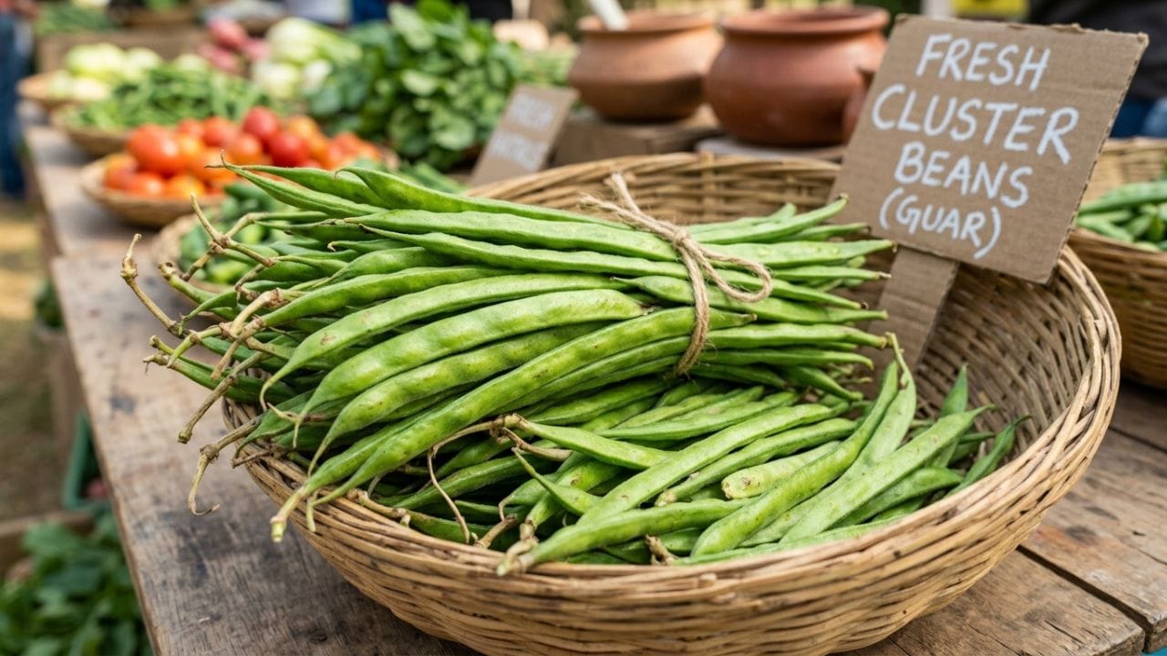 ગવાર ફળી (Cluster Beans) ગવારમાં રહેલા ટેનિન અને ફ્લેવોનોઈડ્સ લોહીમાં શુગરના સ્તરને નિયંત્રિત રાખે છે. તે વજન ઘટાડવામાં પણ મદદરૂપ છે.