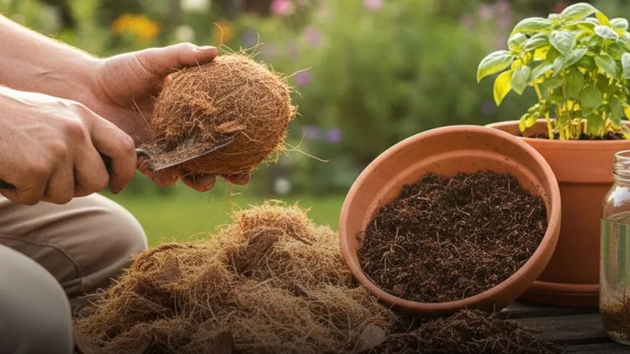 ખાતરની બનાવવા માટે : જો તમે તમારા ઘરમાં ઉત્પન્ન થતા ભીના કચરાનો ઉપયોગ કરીને કાર્બનિક ખાતર તૈયાર કરો છો, તો નારિયેળના છાલ મિશ્રણને સમૃદ્ધ બનાવવા માટે કાર્બનના ઉત્તમ સ્ત્રોત તરીકે સેવા આપે છે. નારિયેળના છોતરા જમીનને ઉત્તમ પોષક તત્વો પૂરા પાડે છે, જેના પરિણામે તમારા ઘરના બગીચામાં ઉગાડવામાં આવતા મોટા અને સ્વસ્થ શાકભાજી અને ફળો મળે છે. (ફોટો ક્રેડિટ-સોશિયલ મીડિયા)