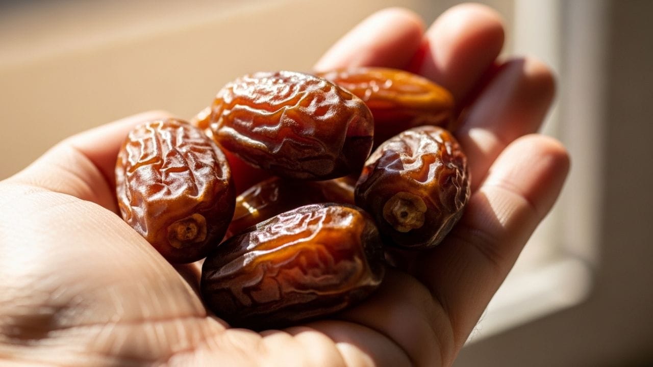 તાત્કાલિક ઊર્જાનો સ્ત્રોત: ખજૂરમાં ગ્લુકોઝ, ફ્રુક્ટોઝ અને સુક્રોઝનું સારું પ્રમાણ હોય છે. જો તમને થાક અનુભવાતો હોય, તો 2-3 ખજૂર ખાવાથી તમને તરત જ એનર્જી મળે છે.