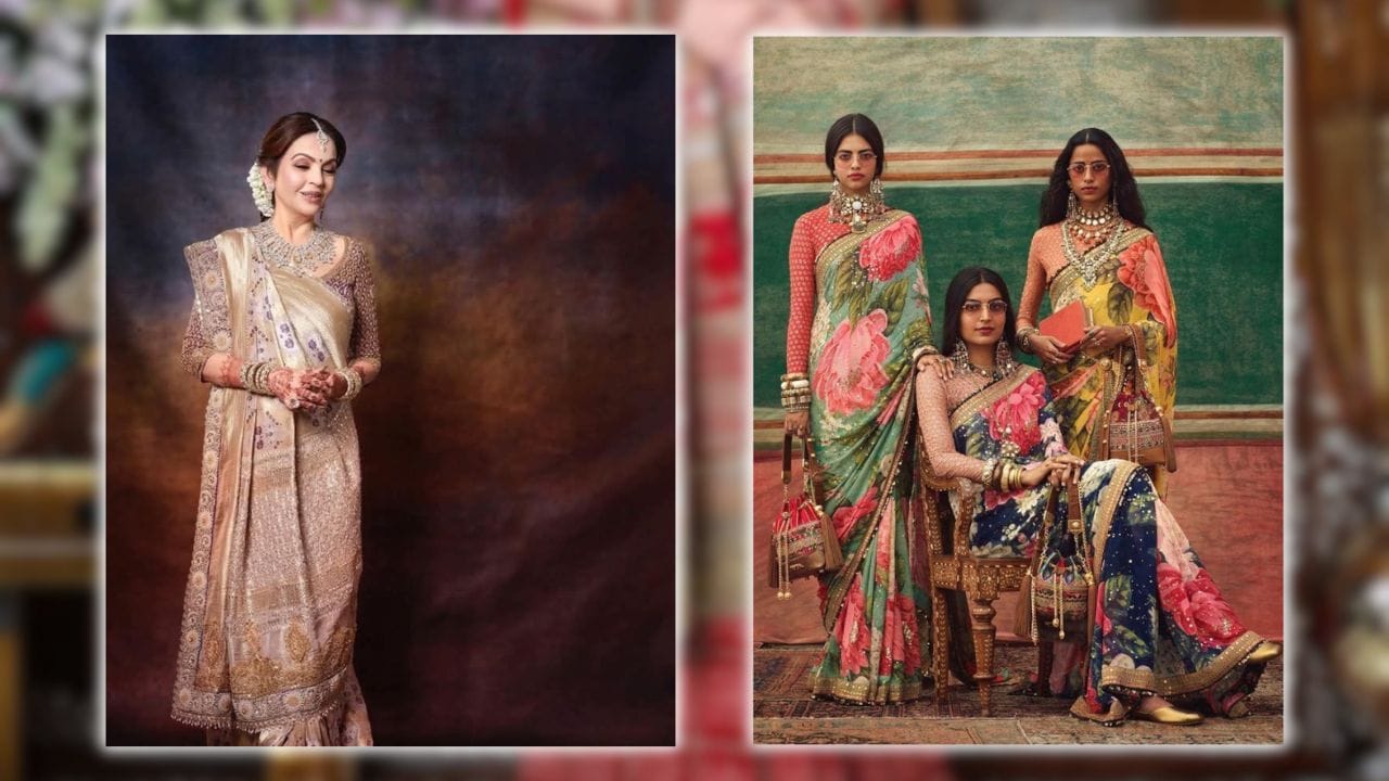 સૌપ્રથમ, સાડીને સ્ટોર કરવાની રીત પર ધ્યાન આપવું જોઈએ. હંમેશા સાડીને સૂકી અને ઠંડી જગ્યાએ રાખવી. પ્લાસ્ટિકમાં બંધ કરીને રાખવાથી ભેજ સર્જાઈ શકે છે, તેથી કોટન કે મલમલના કપડામાં લપેટીને રાખવું વધુ યોગ્ય છે. આથી સાડીની ચમક અને ગુણવત્તા લાંબા સમય સુધી જળવાઈ રહે છે. (Image Credit Source: Social Media)
