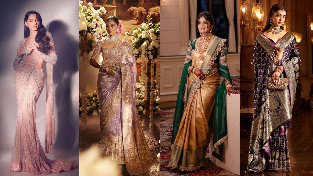 બીજું, સાડીને વારંવાર ધોવાનું ટાળવું જોઈએ. ખાસ કરીને સિલ્ક અને હેવી એમ્બ્રોઇડરીવાળી સાડીઓ માટે આ ખૂબ જ મહત્વપૂર્ણ છે. વધુ ધોવાથી ફેબ્રિક કમજોરી થઈ શકે છે. જરૂર પડે ત્યારે જ ડ્રાય ક્લીન કરાવવું શ્રેષ્ઠ વિકલ્પ છે. (Image Credit Source: Social Media)
