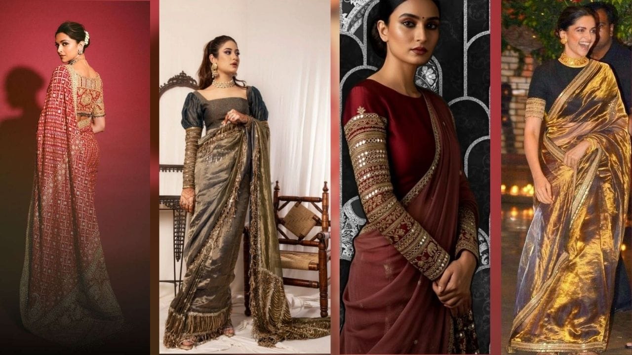 છેલ્લે, સાડી પર સીધો પરફ્યુમ કે ડિઓડરન્ટ સ્પ્રે ન કરવો. તેમાં રહેલા કેમિકલ્સ સાડીના રંગ અને ચમકને નુકસાન પહોંચાડી શકે છે. પહેલા પરફ્યુમ લગાવી પછી સાડી પહેરવી વધુ યોગ્ય છે. (Image Credit Source: Social Media)
