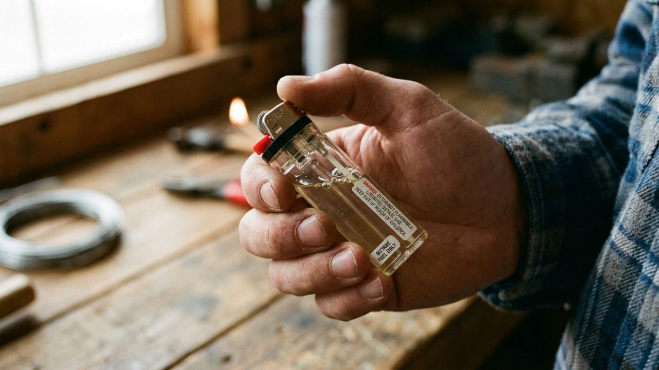 લાઇટરમાં ગેસ ભરવાની સાચી રીત સમજતા પહેલા લાઇટર અને ગેસના કેન બંનેને ઊંધા પકડવા જોઈએ. સૌથી પહેલા લાઇટરની જ્વાળા (Flame) સેટ કરવાના બટનને સ્ક્રુડ્રાઈવરની મદદથી એકદમ ઓછી ઊંચાઈ પર કરી દેવું અને ત્યારબાદ લાઇટરના નીચેના ભાગમાં આપેલા એડજસ્ટિંગ સ્ક્રુને ફેરવવો. અંદર રહેલી વધારાની હવા કે જૂનો ગેસ કાઢવા માટે સ્ક્રુડ્રાઈવરથી રિફિલિંગ વાલ્વને દબાવવો જરૂરી છે