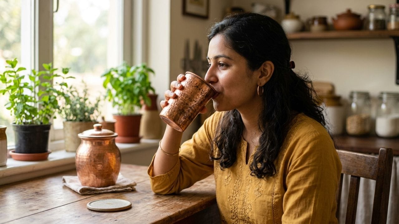 આયુર્વેદથી લઈને વિજ્ઞાન સુધીમાં દિવસનું 2 લિટર પાણી પીવાની સલાહ આપવામાં આવે છે. જો કે, પાણી ત્યારે જ પીવું ફાયદાકારક છે, જ્યારે શરીરને નેચરલ રીતે તરસ લાગે. પાણીને સ્વાસ્થ્યવર્ધક બનાવવા માટે તાંબાના જળ (તામ્રજળ) ના સેવનને શરીર માટે ગુણકારી બતાવવામાં આવ્યું છે પરંતુ શું દરેક વ્યક્તિ માટે તાંબાના પાણીનું સેવન ફાયદાકારક છે?