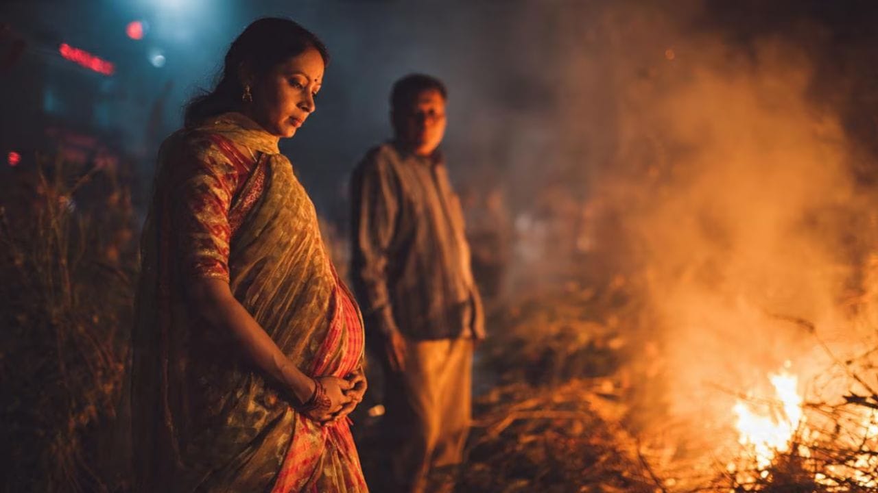 ગર્ભવતી સ્ત્રીઓ: આ પરંપરા સાથે સ્વાસ્થ્ય સંબંધી બાબતો સંકળાયેલી છે. ડોકટરોના મતે, તીવ્ર અગ્નિમાંથી નીકળતી ગરમી અને ધુમાડો ગર્ભવતી સ્ત્રીઓ માટે અસ્વસ્થતા પેદા કરી શકે છે. સ્ત્રીરોગચિકિત્સકો સલાહ આપે છે કે ભીડ, ધુમાડો અને અતિશય ગરમીથી દૂર રહેવું વધુ સુરક્ષિત છે. જો તમારે ભાગ લેવો જ પડે, તો સુરક્ષિત અંતર જાળવો અને લાંબા સમય સુધી ત્યાં રહેવાનું ટાળો. (ફોટો ક્રેડિટ - AI જનરેટેડ)