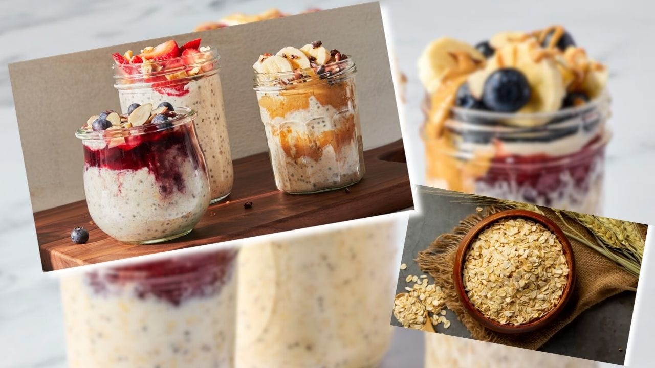 તે ઉપરાંત ઓવરનાઈટ ઓટ્સ પણ આજકાલ ઘણા લોકો પસંદ કરે છે. ઓટ્સને દૂધ અથવા દહીંમાં ભીંજવીને રાતભર રાખવામાં આવે છે. સવારે તેમાં કાપેલા ફળ, બદામ, અખરોટ અથવા મધ ઉમેરીને હેલ્ધી નાસ્તો તૈયાર થઈ જાય છે. આ ખોરાક શરીરને લાંબા સમય સુધી ઊર્જા આપે છે. (Image Credit Source: Social Media)
