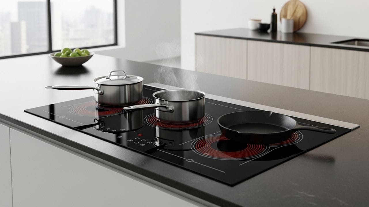 એક કલાકના ઈન્ડક્શન ચલાવવાથી કેટલો વિજળીનો વપરાશ થાય છે?: મોટાભાગના લોકોના મનમાં સૌથી મોટો પ્રશ્ન એ છે કે ઇન્ડક્શન કુકટોપ ચલાવવાથી તેમનું વીજળીનું બિલ કેટલું વધશે? વાસ્તવમાં, વીજ વપરાશ ઉપયોગમાં લેવાતા ઉપકરણની ચોક્કસ ક્ષમતા પર આધાર રાખે છે. સામાન્ય રીતે, ઘરગથ્થુ ઇન્ડક્શન કુકટોપની વીજ ક્ષમતા નીચેની શ્રેણીઓમાં આવે છે. (ફોટો ક્રેડિટ-Whisk ai image)