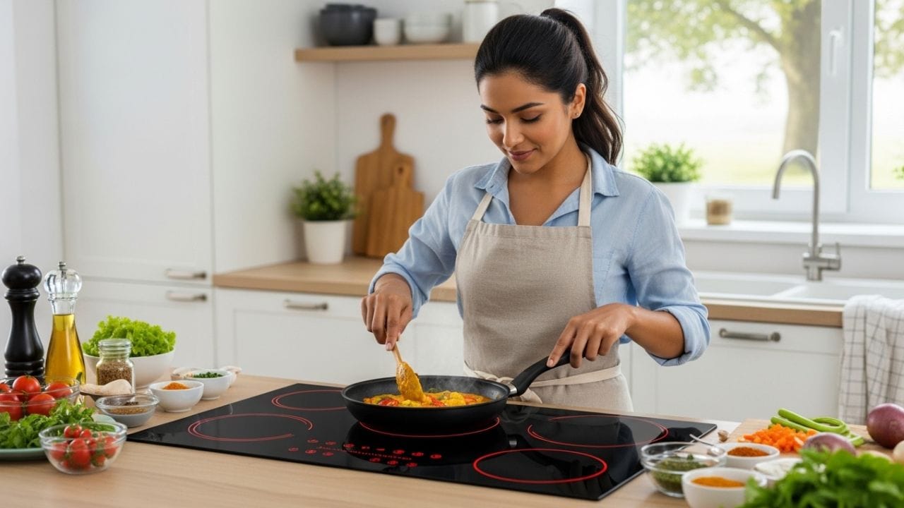 ઈન્ડક્શન અલગ અલગ વોટના હોય છે જેમ કે 1200 વોટ ઇન્ડક્શન કુકટોપ, 1500-વોટ ઇન્ડક્શન અને 2000 થી 2200 વોટ સુધીના મોડેલ બજારમાં ઉપલબ્ધ છે. જો કોઈ વ્યક્તિ 2000-વોટનું ઇન્ડક્શન કુકટોપ એક કલાક માટે ચલાવે છે, તો તે લગભગ 2 યુનિટ વીજળી વાપરે છે. તેનાથી વિપરીત, 1200-વોટ ઇન્ડક્શન કુકટોપ એક કલાક માટે ચલાવવામાં લગભગ 1.2 યુનિટ વીજળી વાપરાય છે. તેથી, વીજળી બિલ ઉપયોગના સમયગાળા અને ઉપકરણના પાવર રેટિંગ બંનેના આધારે નક્કી કરવામાં આવે છે. (ફોટો ક્રેડિટ-Whisk ai image)