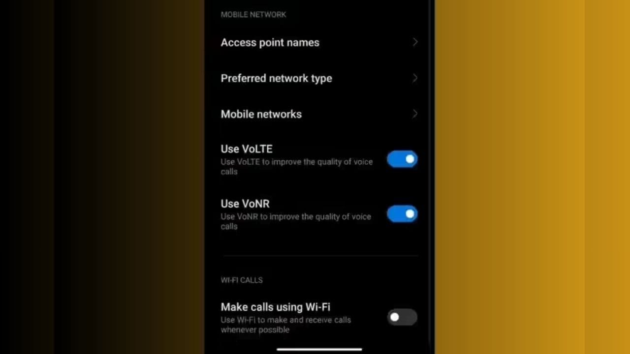 1. VoLTE HD કૉલ્સ ચાલુ કરો: આ સૌથી સામાન્ય કારણ છે. માનક વૉઇસ કૉલ્સ દરમિયાન, નેટવર્ક ઘણીવાર 3G અથવા 4G પર સ્વિચ કરે છે, જેના પરિણામે ઇન્ટરનેટ કનેક્શન જતુ રહે છે. કૃપા કરીને ખાતરી કરો કે તમારા સિમ કાર્ડ પર VoLTE સર્વિસ ચાલુ છે કે નહીં તે સુનિશ્ચિત કરવા માટે તમારા ટેલિકોમ ઓપરેટરનો સંપર્ક કરો. આ 4G અથવા 5G નેટવર્ક પર વૉઇસ અને ડેટા બંનેને એકસાથે ટ્રાન્સમિટ કરવાની મંજૂરી આપશે.