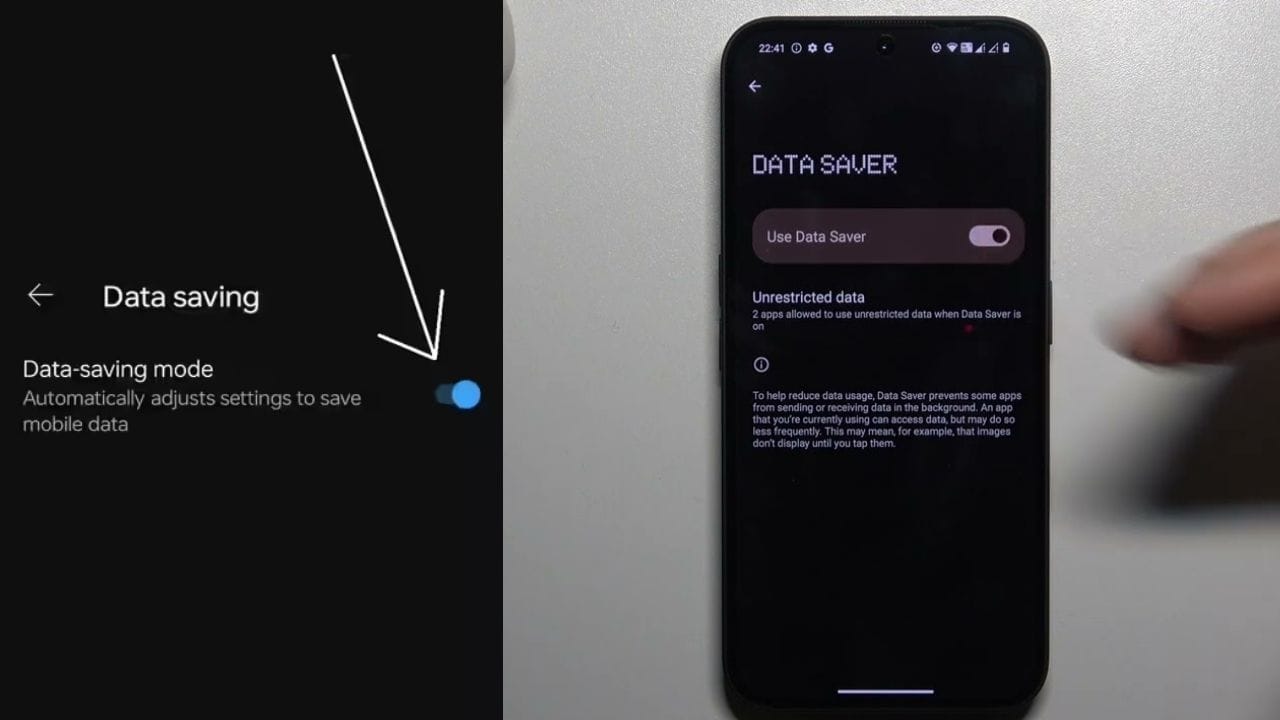 2. ડેટા સેવિંગ મોડને ઓન કરો: જો તમે ડેટા સેવિંગ મોડ ON કર્યો હોય, તો સિસ્ટમ ડેટા બચાવવા માટે કૉલ દરમિયાન એપ્લિકેશન્સને ઇન્ટરનેટ ઍક્સેસ કરવાથી પ્રતિબંધિત કરી શકે છે. સેટિંગ્સ > મોબાઇલ નેટવર્ક > ડેટા વપરાશ પર જાઓ, "ડેટા સેવિંગ" શોધો અને તેને બંધ કરો જેથી એપ્લિકેશનો કોલ્સ દરમિયાન સામાન્ય રીતે ડેટા ઍક્સેસ કરી શકે. (ફોટો ક્રેડિટ-file)