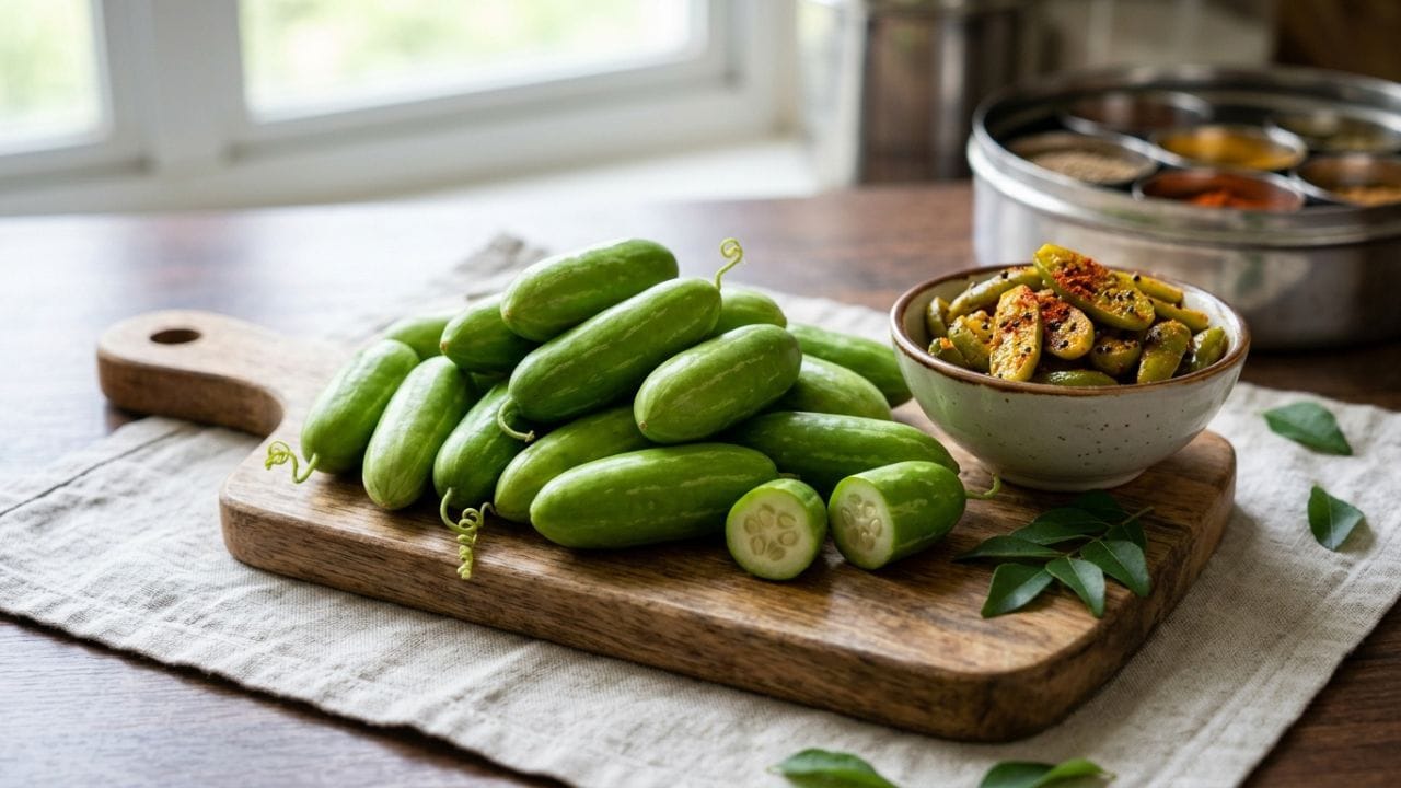 ટીંડોળા (Ivy Gourd) ટીંડોળા ખાવાથી શરીરમાં ગ્લુકોઝનું શોષણ ધીમું થઈ જાય છે, જેના કારણે જમ્યા પછી બ્લડ શુગર અચાનક વધી જવાનો (Spike) ખતરો ઓછો રહે છે.