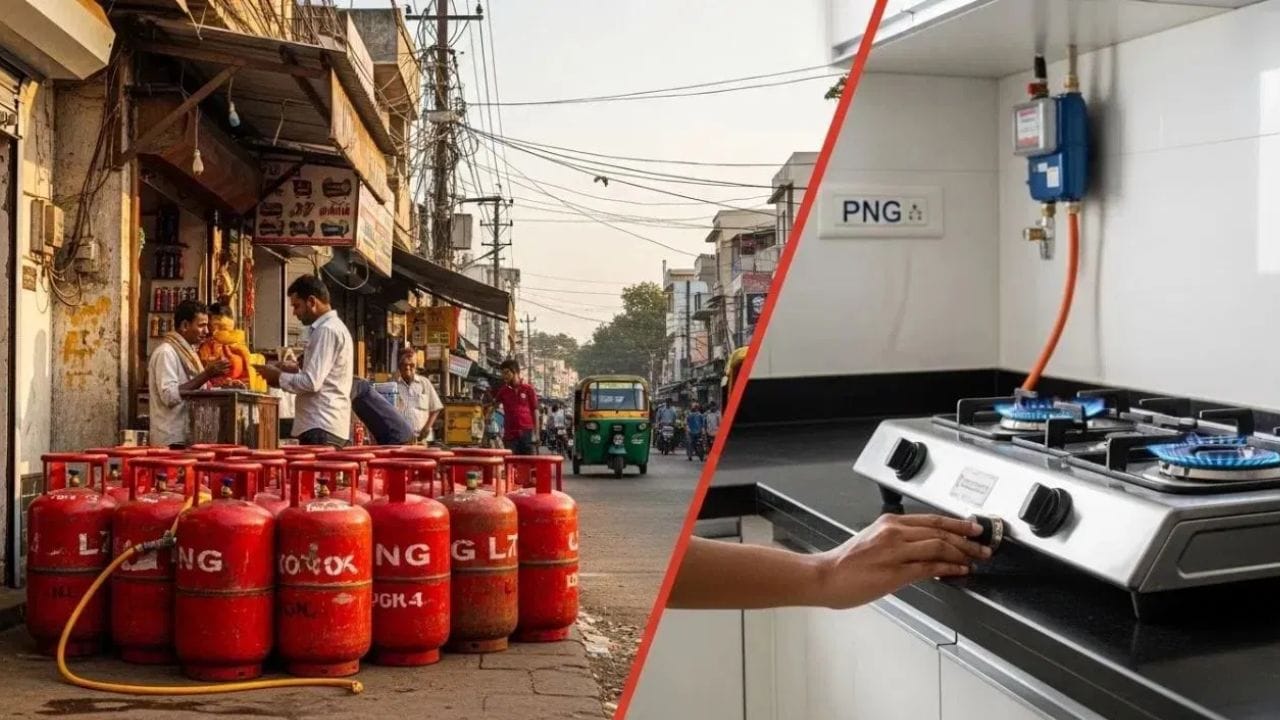 ભારતના દૃષ્ટિકોણથી, આ માર્ગ જીવનરેખાથી ઓછો નથી. સાઉદી અરેબિયાથી શિપમેન્ટ સહિત આપણા દેશમાં આયાત થતા કુલ LPG ના આશરે 85 થી 90 ટકા હોર્મુઝની સામુદ્રધુનીમાંથી પસાર થાય છે. જ્યારે આ માર્ગ પર જહાજોની સલામતી માટે જોખમો વધ્યા, ત્યારે ભારતમાં ગેસ પહોંચવાની ગતિ ધીમી પડી. પુરવઠા શૃંખલામાં આ વિક્ષેપને કારણે સ્થાનિક ગેસની અછત સર્જાઈ છે. (ફોટો ક્રેડિટ-AI)