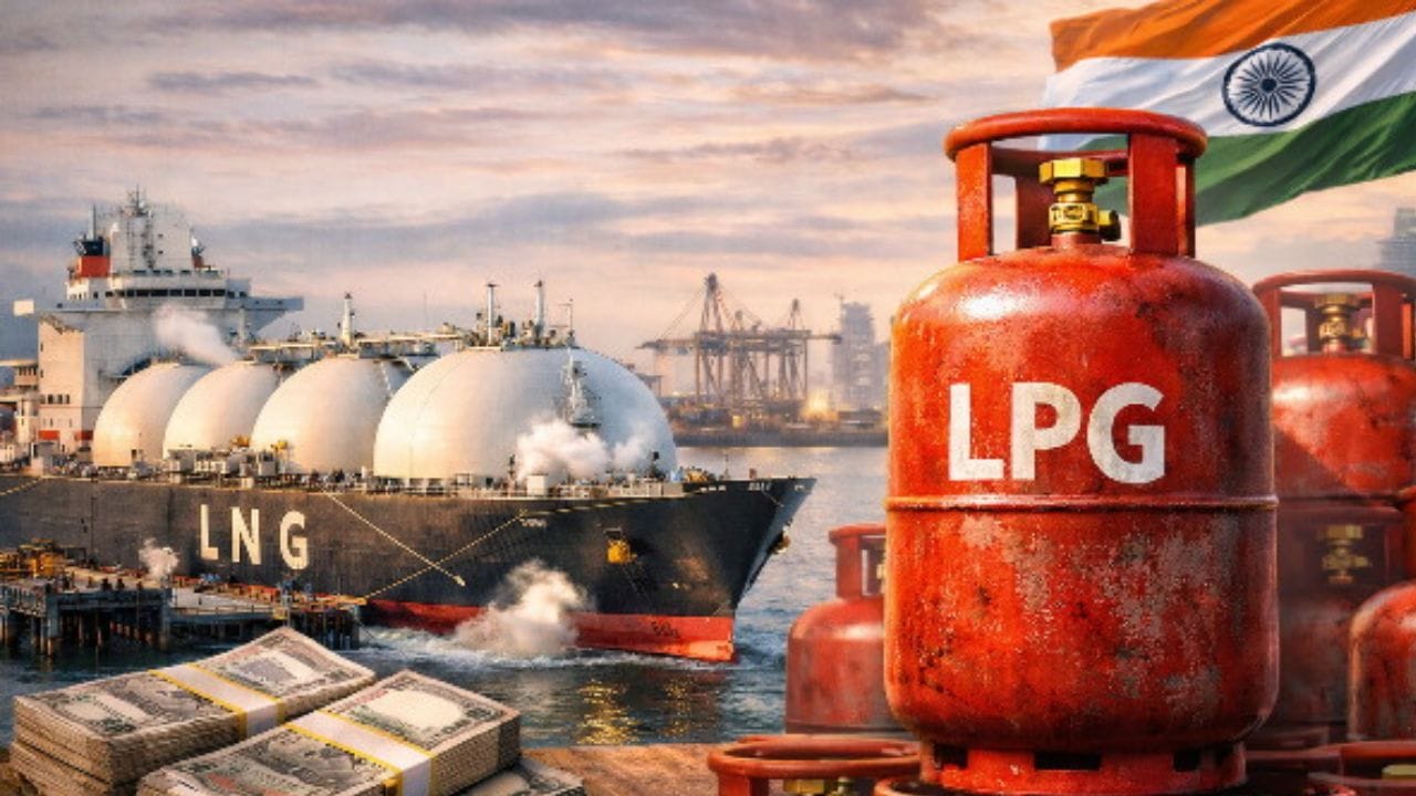 ભારત ગેસ માટે કયા દેશો પર આધાર રાખે છે?: ભારત પાસે પોતાના કુદરતી ગેસ ભંડાર પણ છે. ગેસ મુખ્યત્વે કૃષ્ણા-ગોદાવરી બેસિન, આસામ, રાજસ્થાન અને ગુજરાતમાં ખંભાતના અખાતમાંથી કાઢવામાં આવે છે. જો કે, આ સ્થાનિક ઉત્પાદન આપણી વિશાળ વસ્તી અને ઊંચી માંગ કરતાં ઘણું ઓછું છે. આ જ કારણ છે કે ભારત તેની કુલ ગેસ જરૂરિયાતોના આશરે 50 ટકા આયાત કરે છે. (ફોટો ક્રેડિટ-AI)