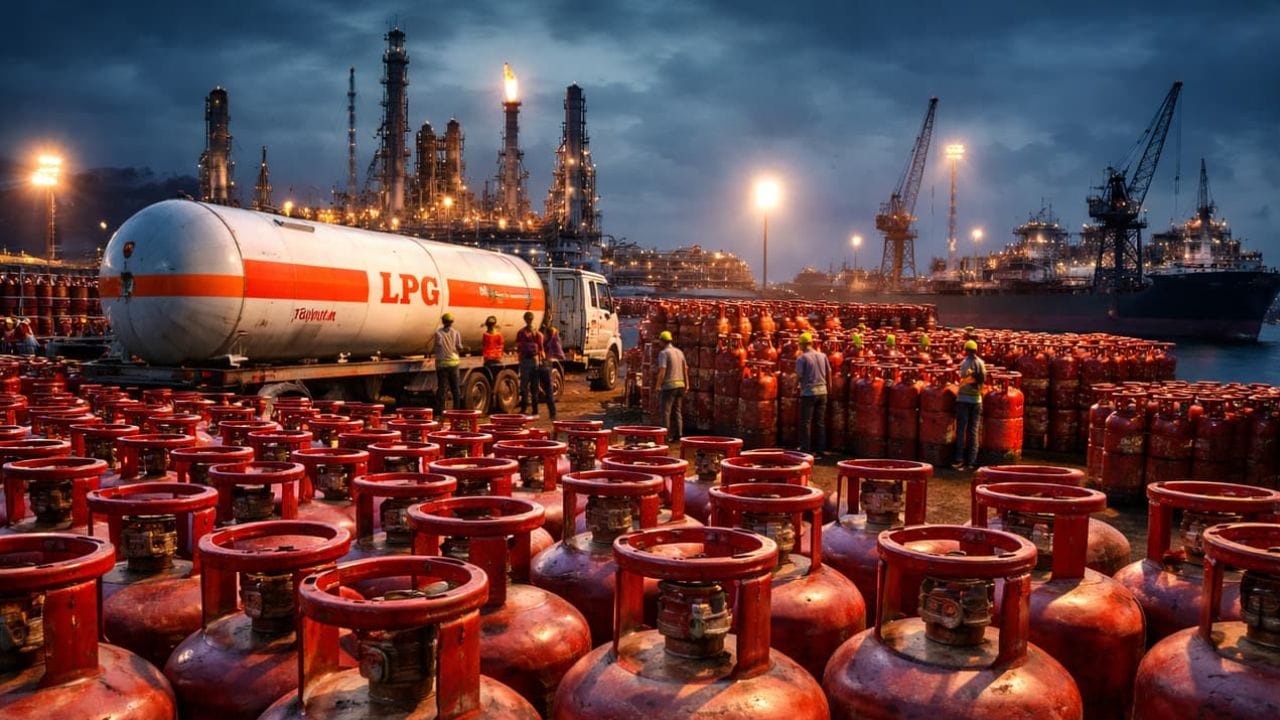 આ સમગ્ર કટોકટીના મૂળમાં હોર્મુઝની સામુદ્રધુની છે. આ એક મહત્વપૂર્ણ અને સાંકડો દરિયાઈ માર્ગ છે જેના દ્વારા વિશ્વના તેલ અને ગેસનો મોટો હિસ્સો પસાર થાય છે. ઈરાન પર હુમલો શરૂ થતાં જ, આ મહત્વપૂર્ણ દરિયાઈ માર્ગ દ્વારા ટ્રાફિક ગંભીર રીતે ખોરવાઈ ગયો હતો. (ફોટો ક્રેડિટ-AI)