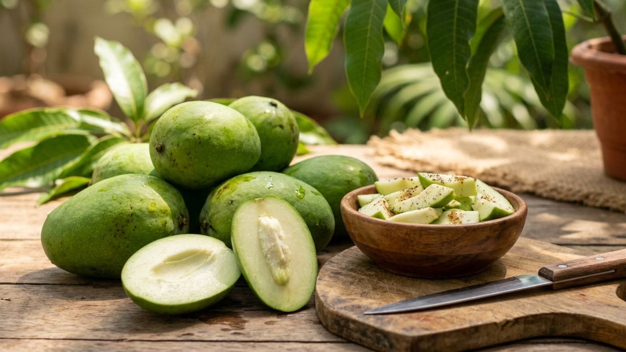 કાચી કેરીનું સેવન મર્યાદિત માત્રામાં જ કરવું જોઈએ. ખૂબ વધારે પ્રમાણમાં ખાટી કેરી ખાવાથી ગળામાં ખરાશ અથવા પેટમાં દુખાવો થઈ શકે છે. તેને હંમેશા થોડા મીઠા (નમક) કે ગોળ સાથે ખાવું સૌથી ઉત્તમ માનવામાં આવે છે.