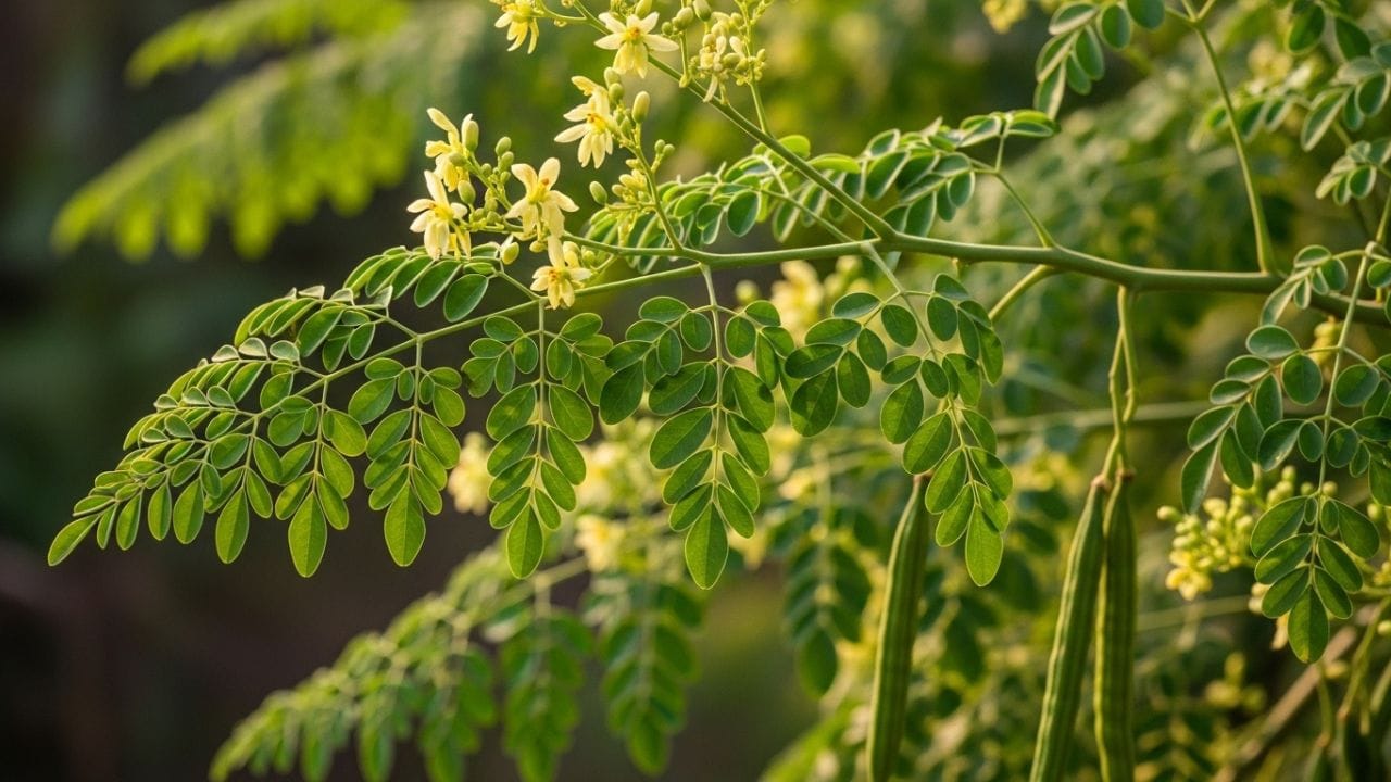 મોરિંગામાં રહેલા પોષક તત્વો શરીરને અંદરથી પોષણ આપે છે, તેથી તે ત્વચા અને વાળના આરોગ્ય માટે પણ લાભદાયી બની શકે છે. (Disclaimer: અહીં આપવામાં આવેલી માહિતી ફક્ત જાણકારી માટે જ છે. યોગ કરવા માટે પહેલા શરીર ફ્લેક્સિબલ હોવું જરુરી છે તેમજ કોઈ નિષ્ણાંતની સલાહ લઈને યોગ કરી શકાય.) ( Credits: AI Generated )