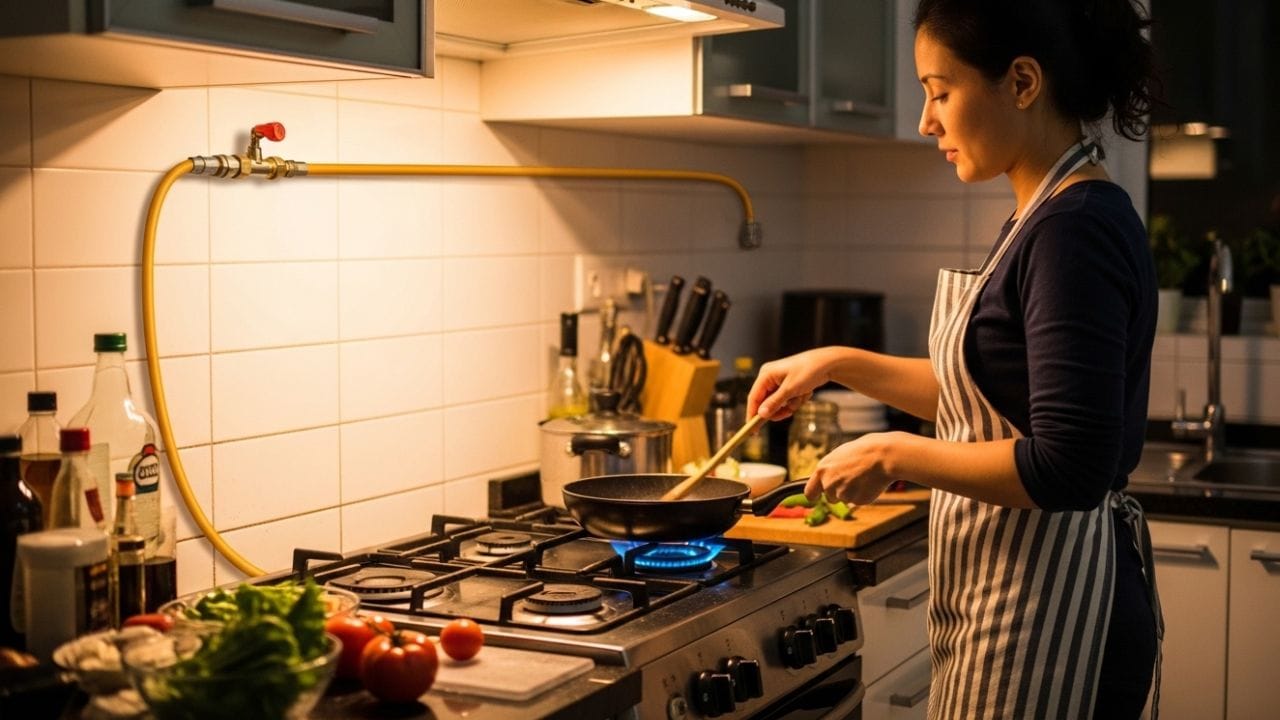 તમે ઑનલાઇન અને ઑફલાઇન બંને પદ્ધતિઓનો ઉપયોગ કરીને આ માહિતી ચકાસી શકો છો. સૌથી સરળ અભિગમ એ છે કે તમારા શહેરમાં સેવા આપતી ગેસ યુટિલિટી કંપનીની વેબસાઇટની મુલાકાત લો. ભારતમાં, વિવિધ કંપનીઓ વિવિધ શહેરોમાં PNG સેવાઓ પૂરી પાડે છે - જેમ કે ઇન્દ્રપ્રસ્થ ગેસ લિમિટેડ (IGL), મહાનગર ગેસ લિમિટેડ (MGL), અને અદાણી ટોટલ ગેસ લિમિટેડ. તેમની સંબંધિત વેબસાઇટ્સમાં સામાન્ય રીતે "PNG ઉપલબ્ધતા તપાસો" અથવા "PNG કનેક્શન માટે અરજી કરો" લેબલવાળા વિકલ્પો હોય છે, જ્યાં તમે ફક્ત તમારા વિસ્તારનું નામ, PIN કોડ અથવા સંપૂર્ણ સરનામું દાખલ કરીને તમારા વિસ્તારમાં પાઇપ્ડ ગેસ ઉપલબ્ધ છે કે નહીં તે તરત જ નક્કી કરી શકો છો. (ફોટો ક્રેડિટ-Whisk AI)