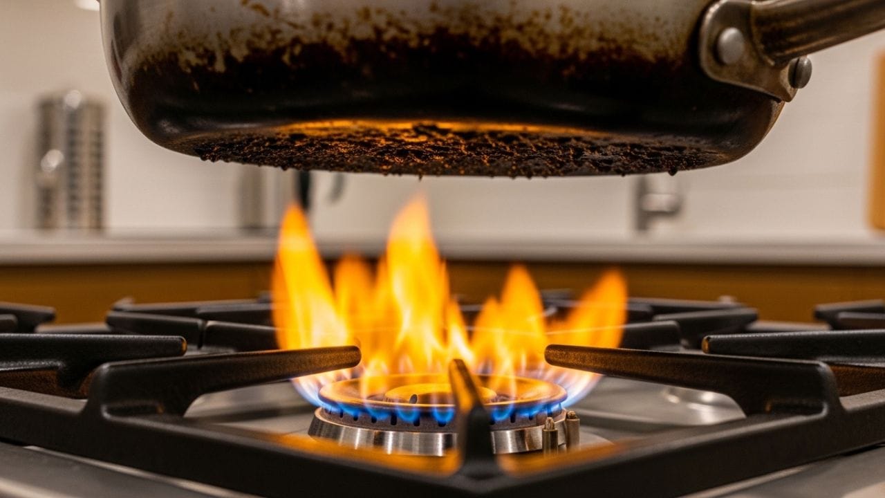 રસોડામાં ખાણી-પીણી બનાવતી વખતે જો તમારા ગેસ સ્ટવની જ્યોત વાદળીના બદલે પીળી દેખાય, તો તેને હળવાશમાં ન લો. ઘણી વખત લોકો ભ્રમમાં રહે છે કે ગેસ ઘટી રહ્યો છે, પણ PNG ગેસમાં આવું જરૂરી નથી. પીળી જ્યોત એ સંકેત છે કે ગેસ પૂરતી રીતે બળી રહ્યો નથી, જેના પરિણામે તમારા વાસણો કાળા પડી રહ્યા છે. ( Credits: AI Generated )