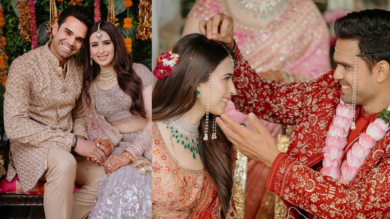 સાનિયા અને અર્જુન તેંડુલકરના લગ્ન 5 માર્ચના રોજ હતા. પરંતુ હવે તેના પ્રી-વેડિંગ ફંક્શનના ફોટો સામે આવી રહ્યા છે. 