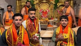 ભારતીય ખેલાડીઓ બાપ્પાના શરણમાં, સિદ્ધિવિનાયક મંદિરમાં કરી પ્રાર્થના