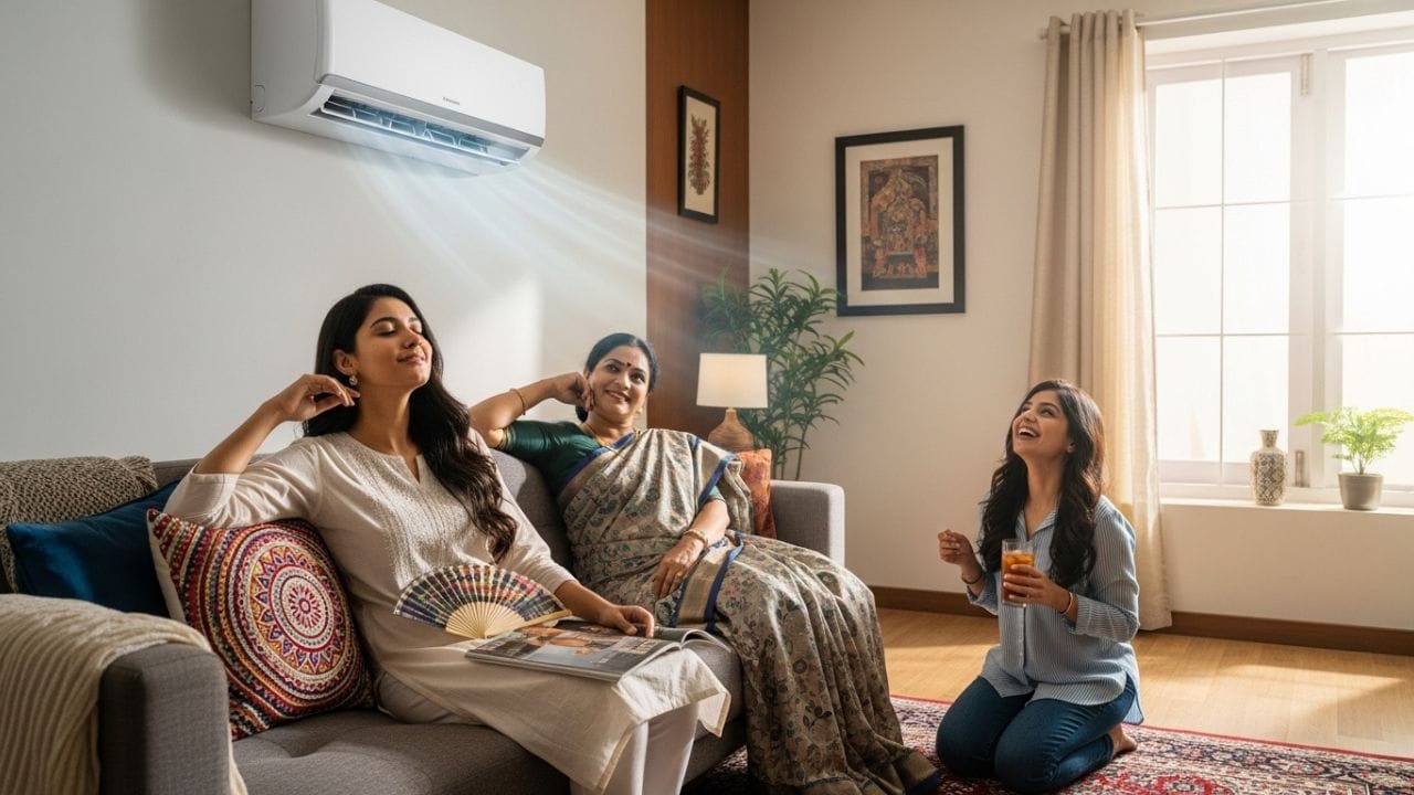 AC એ ગરમીમાંથી રાહત મેળવવા માટેનો એક ઉત્તમ ઉપાય છે. પરંતુ જો AC ના તાપમાનને યોગ્ય રીતે સેટ ન કરાય તો, એ તમારી વીજળીના બિલને વધારી શકે છે. તો ચાલો જાણીએ કે AC માટે શ્રેષ્ઠ તાપમાન શું છે, જે આરામ અને બચત બંને આપે. (Image Credit Source: Whisk AI)
