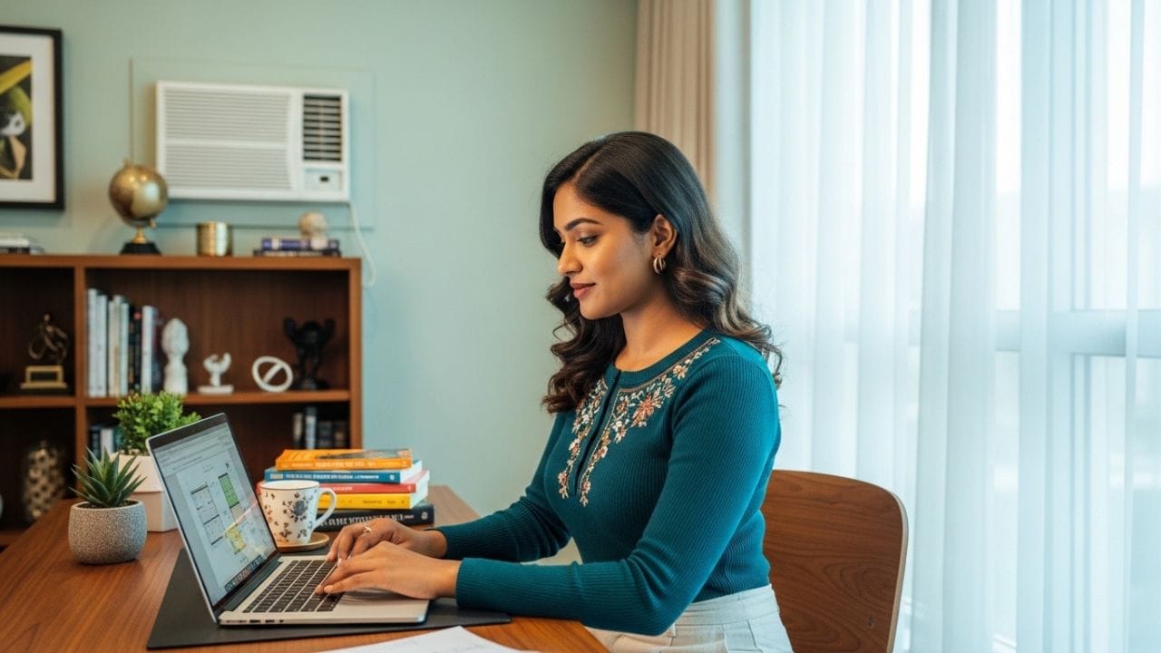 વિન્ડોઝ અને દરવાજા બંધ રાખો. ઘરમાં ગરમ હવા પ્રવેશતી રહે તો ACના કાર્ય પર ભાર પડે છે. બાહ્ય ગરમીના પ્રવાહને અટકાવવાના પ્રયત્ન કરો. (Image Credit Source: Whisk AI)