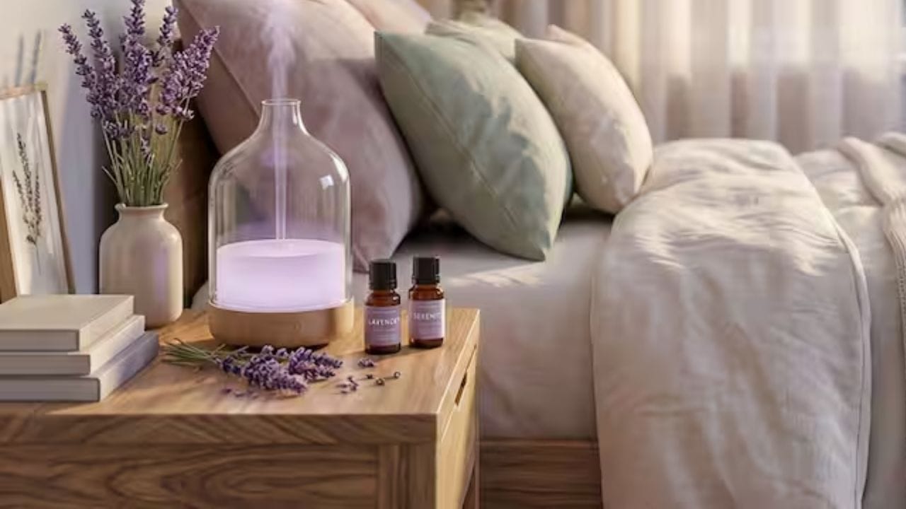 લવંડર તેલ બેડરુમ માટે એક આદર્શ સુગંધ છે. વાસ્તુ અનુસાર શાંતિને પ્રોત્સાહન આપવા અને સંબંધોને મજબૂત બનાવવા માટે તેનો ઉપયોગ દક્ષિણપશ્ચિમ ખૂણામાં કરવો જોઈએ. તેની સુખદ સુગંધ શાંત ઊંઘને પ્રોત્સાહન આપે છે, દૈનિક તણાવ અને ભાવનાત્મક થાક ઘટાડે છે.