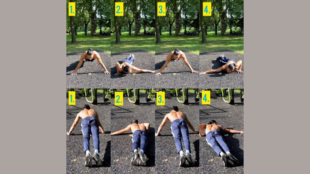 આર્ચર પુશ-અપ: આમાં એક હાથ સીધો રાખવાનો અને બીજો વાળવાનો સમાવેશ થાય છે, જાણે ધનુષ્ય ચલાવી રહ્યા હોય. આ દરેક બાજુ વ્યક્તિગત રીતે શક્તિ વિકસાવવામાં મદદ કરે છે. તે સ્નાયુઓનું નિયંત્રણ, સંતુલન સુધારે છે.