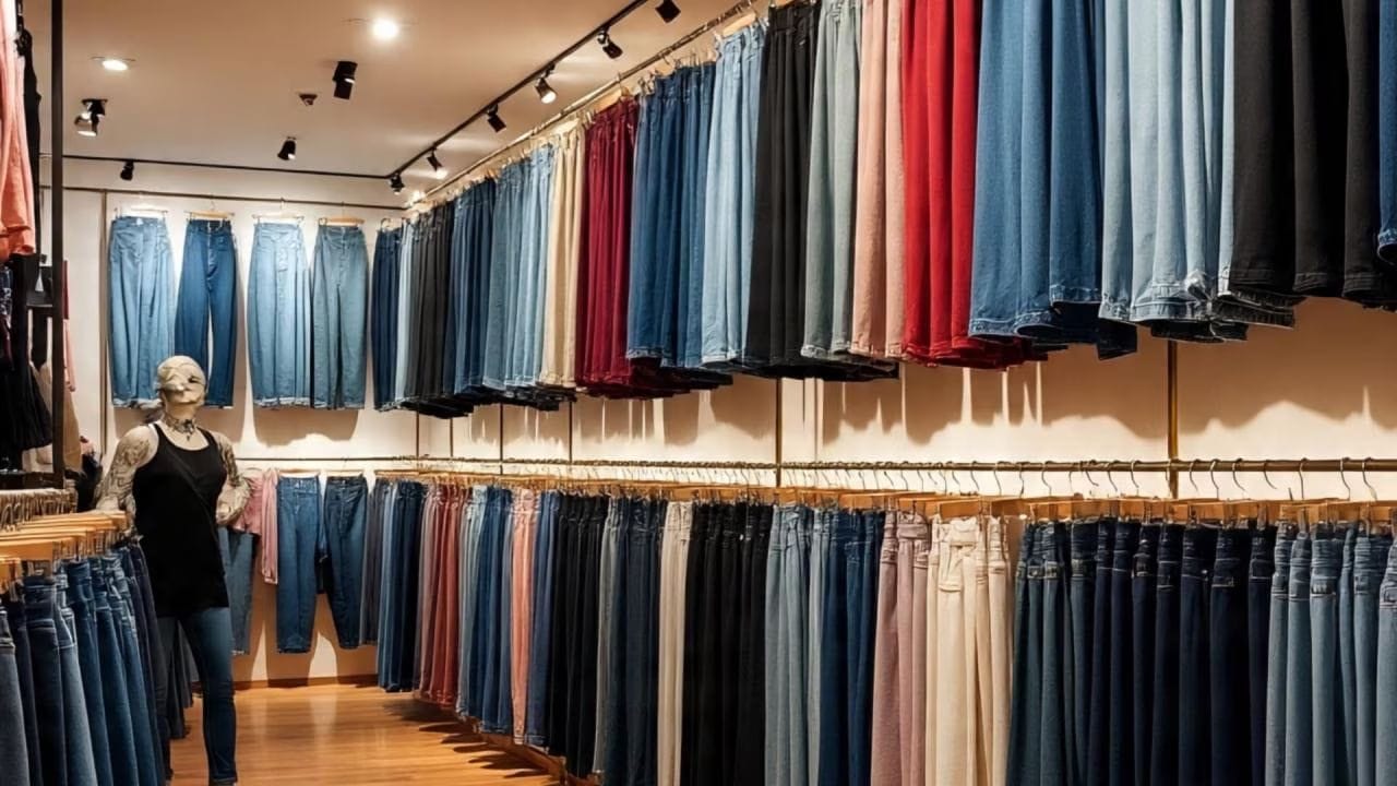 અમદાવાદનું ઘીકાંટા માર્કેટ કપડાં માટેનું ખૂબ જ પ્રખ્યાત સ્થળ છે. અહીં, તમને જીન્સ, ટોપ્સ, ટી-શર્ટ, સુટ અને વિવિધ પ્રકારના વેસ્ટર્ન અને ભારતીય પોશાક ખૂબ જ સસ્તા ભાવે મળી જશે. અહીં જીન્સની કિંમત ₹50 થી લઈને ₹4,000 સુધી છે. આ બજાર જથ્થાબંધ ખરીદી માટેના કેન્દ્ર તરીકે પણ જાણીતું છે. (ફોટો: AI)