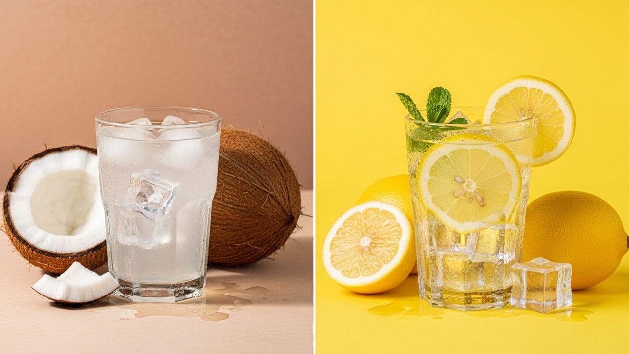 નાળિયેર પાણીના તત્વો: ઉનાળામાં નાળિયેર પાણીનો સૌથી મહત્વપૂર્ણ ફાયદો તેના ઇલેક્ટ્રોલાઇટ ગુણધર્મો છે. આ ફાયદો ગરમીમાં આપણને આખો દિવસ હાઇડ્રેટેડ રાખી શકે છે. નાળિયેર પાણીમાં પોટેશિયમ, કેલ્શિયમ, મેગ્નેશિયમ અને સોડિયમ જેવા તત્વો પણ હોય છે. આ બધા તત્વો શરીરમાં પ્રવાહીને સંતુલિત કરવાથી લઈને સ્નાયુઓ બનાવવા સુધીના ઘણા ફાયદા પૂરા પાડે છે. નાળિયેર પાણીમાં નેચરલ સુગર હોય છે, પરંતુ તે ઓછી કેલરીવાળું પીણું છે. તેથી તેને વજન કંટ્રોલ માટે ઉત્તમ પીણું પણ માનવામાં આવે છે. તેમાં કાર્બોહાઇડ્રેટ્સ પણ હોય છે, અને તેને પીવાથી તાત્કાલિક ઊર્જા મળે છે.
