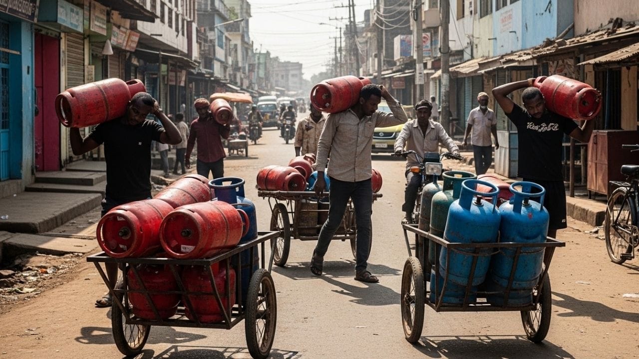 એક્ઝામ્પલ માટે અમે HP ગેસની માહિતી આપી રહ્યા છે, ધારો કે તમારા ઘરે HP Gas cylinder છે તો તમે સત્તાવાર વેબસાઇટ અથવા મોબાઇલ એપ્લિકેશનની મુલાકાત લો અને તમારા રજિસ્ટર્ડ મોબાઇલ નંબર અથવા ગ્રાહક ID નો ઉપયોગ કરીને લોગ ઇન કરો. લોગ ઇન કર્યા પછી, "My Account" અથવા "Services" વિભાગ પર જાઓ, જ્યાં તમને "Terminate Connection" અથવા "Surrender LPG Connection" નો વિકલ્પ મળશે. આ વિકલ્પ પર ક્લિક કરો, કનેક્શન બંધ કરવાનું કારણ પસંદ કરો અને તમારી વિગતોની પુષ્ટિ કરો. એકવાર તમે વિનંતી સબમિટ કરો, પછી તમને એક સંદર્ભ નંબર પ્રાપ્ત થશે. ત્યારબાદ, કંપની અથવા એજન્સી ગેસ સિલિન્ડર અને રેગ્યુલેટર મેળવવા માટે તમારો સંપર્ક કરી શકે છે, જેના પછી તમારું કનેક્શન સત્તાવાર રીતે સમાપ્ત થઈ જશે. (ફોટો ક્રેડિટ-AI Image)