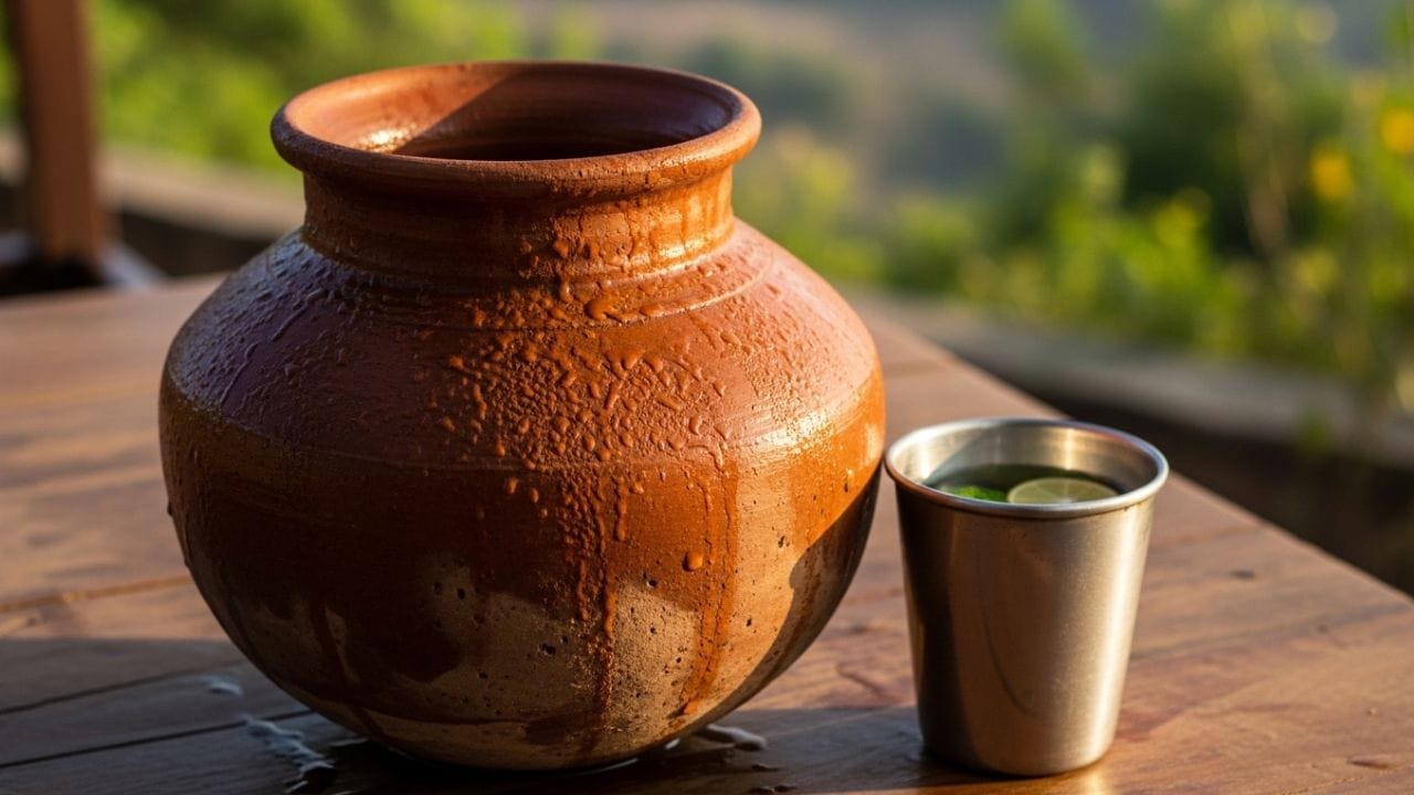 આવી સ્થિતિમાં, રેફ્રિજરેટરની જરૂર વગર ઘરે જ ઠંડુ અને કુદરતી રીતે પાણી ઠંડુ કરી શકો છો? વર્ષો પહેલા, રેફ્રિજરેટર બન્યું તે પહેલાં, લોકો માટીના વાસણોમાં સંગ્રહિત પાણી પર આધાર રાખતા હતા, અને આ જૂની ટ્રિક છે જેની મદદથી તમે ઘરે જ તમારા માટલાનું પાણી ફ્રિજ જેવું ઠંડુ કરી શકો છો. (ફોટો ક્રેડિટ-Whisk AI)