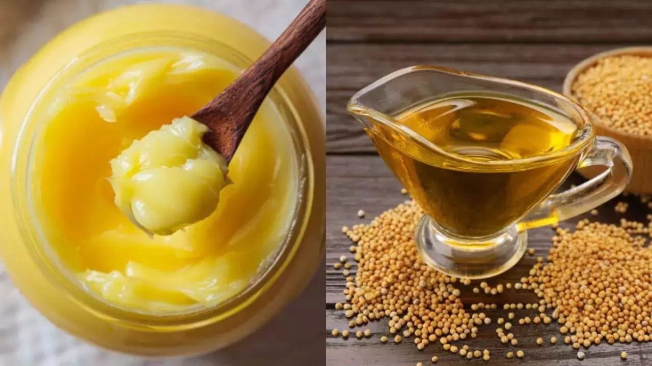  ઘી રસોઈ માટે સારું છે પણ આજકાલ દરેક ઘરમાં અલગ અલગ પ્રકારના કુકિંગ ઓઈલ વપરાવા લાગ્યા છે. પહેલાના સમયમાં ભારતીય ઘરોમાં શુદ્ધ ઘીનો ઉપયોગ થતો હતો. પણ નિષ્ણાંત મુજબ સ્વાસ્થ્ય માટે તેલની જગ્યાએ ઘી વધારે ફાયદાકારક છે. શુદ્ધ ઘી ઘણી રીતે શ્રેષ્ઠ છે. દૈનિક રસોઈ માટે આનાથી વધુ સારો કોઈ વિકલ્પ નથી. (ફોટો ક્રેડિટ-સોશિયલ મીડિયા)