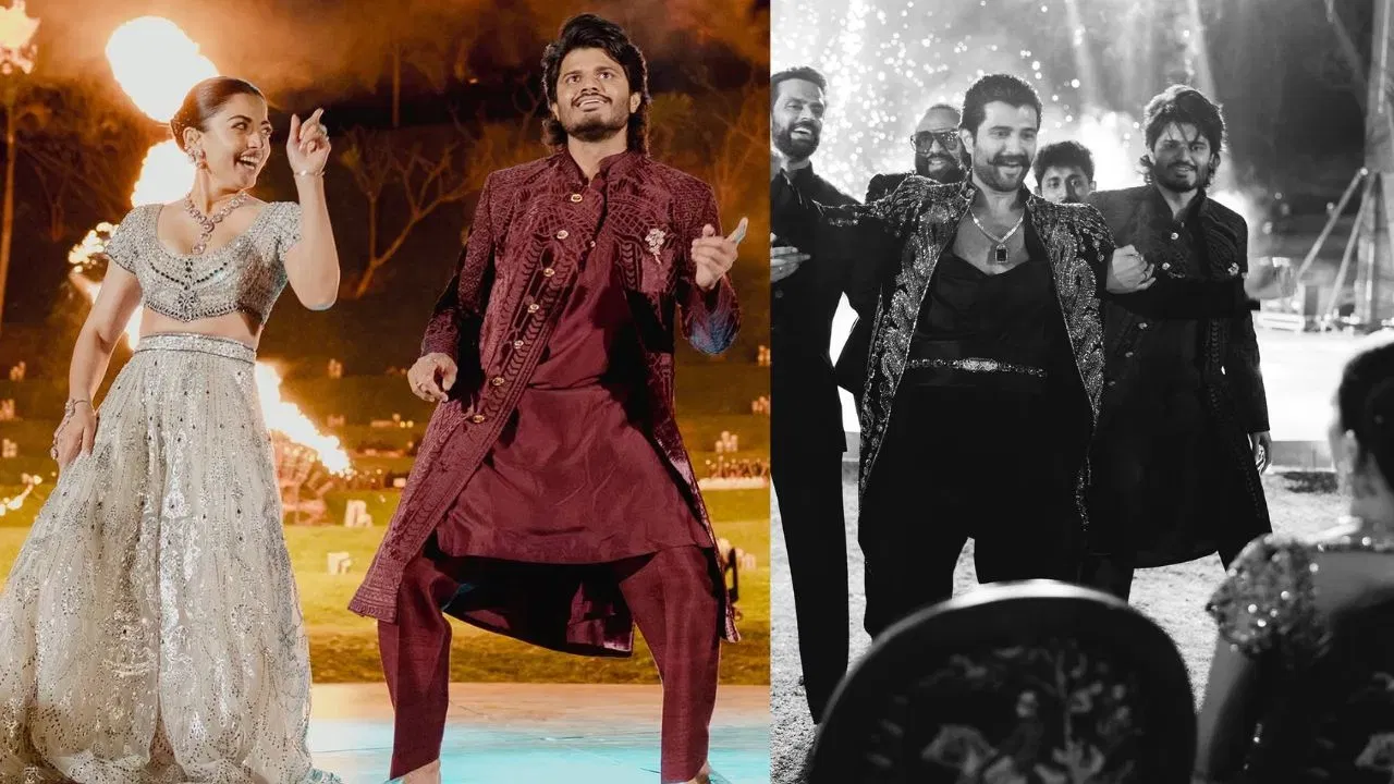 આ સમય દરમિયાન, રશ્મિકા મંદાનાએ વિજય દેવરકોન્ડાના ભાઈ સાથે પણ ડાન્સ કર્યો હતો. જોકે, એક ફોટામાં, તેઓ ખૂબ જ ભાવુક થતા જોવા મળ્યા હતા. જોકે, આ કપલે મોટાભાગે બ્લેક એન્ડ વ્હાઇટ ફોટા શેર કર્યા છે. (ફોટો ક્રેડિટ - ઈન્સ્ટાગ્રામ)