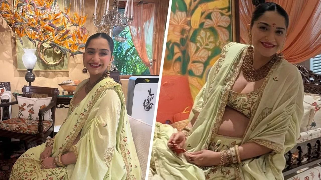 2022 માં, સોનમ અને આનંદે તેમના પહેલા પુત્ર, વાયુનું સ્વાગત કર્યું. નવેમ્બર 2025 માં, અભિનેત્રીએ તેના બેબી બમ્પના ફોટા શેર કરીને ખૂબ જ સ્ટાઇલિશ રીતે તેની બીજી ગર્ભાવસ્થાની જાહેરાત કરી. આ વર્ષના ફેબ્રુઆરીમાં, સોનમ અને આનંદે મુંબઈમાં તેમના ઘરે સ્ટાર્સથી ભરેલી, ભવ્ય બેબી શાવર પાર્ટીનું આયોજન કર્યું હતું. હવે, આ દંપતી બીજી વખત એક બાળકના માતાપિતા બન્યા છે. (ફોટો ક્રેડિટ-સોનમ કપુર ઈન્સ્ટાગ્રામ)