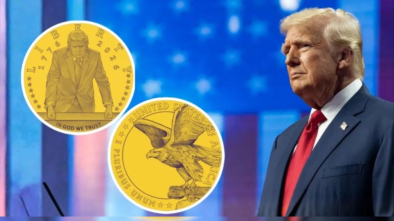 આ પહેલી વાર નથી કે જ્યારે કોઈ જીવંત રાષ્ટ્રપતિની છબી આવા સિક્કા પર દેખાઈ હોય. 1926માં, સ્વતંત્રતાની 150મી વર્ષગાંઠ નિમિત્તે, રાષ્ટ્રપતિ કેલ્વિન કૂલીજ જ્યોર્જ વોશિંગ્ટન સાથે એક સ્મારક સિક્કા પર દેખાયા હતા. જો કે, યુ.એસ. કાયદામાં સ્પષ્ટપણે જણાવાયું છે કે જીવંત રાષ્ટ્રપતિની છબી પ્રમાણભૂત ફરતા ચલણ પર છાપી શકાતી નથી. તેમ છતાં, ટ્રેઝરી ડિપાર્ટમેન્ટ આ કિસ્સામાં દલીલ કરે છે કે સિક્કો સામાન્ય-પ્રસાર ચલણ તરીકે નથી, પરંતુ સંગ્રહકો માટે એક સ્મારક વસ્તુ તરીકે છે; તેથી, તે કાનૂની મુક્તિના દાયરામાં આવે છે. (ફોટો ક્રેડિટ-સોશિયલ મીડિયા)